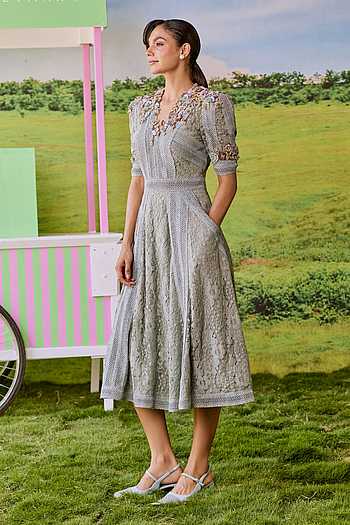 Blaire Teal A-Line Dress