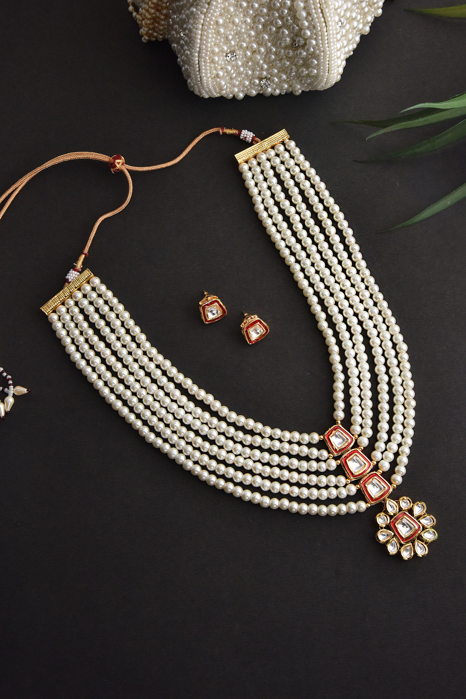 Zaveri Pearls Jewellery Sets  Buy Zaveri Pearls Gold Pearl Necklace   Earring With Maangtikka Set of 3 Online  Nykaa Fashion