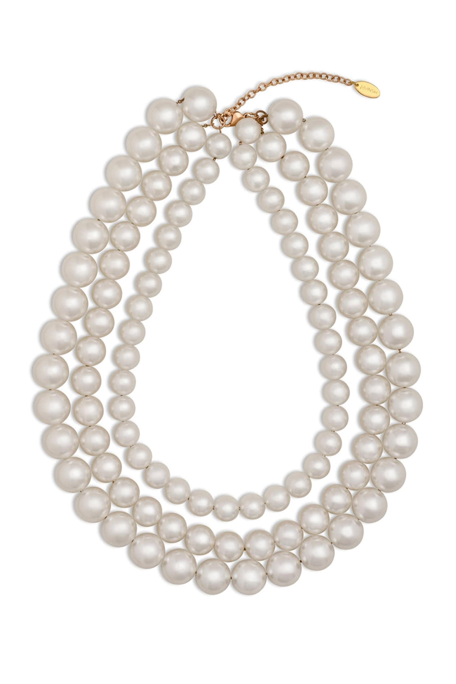 Buy White Pearl Layered Necklace By Mnsh Online At Aza Fashions