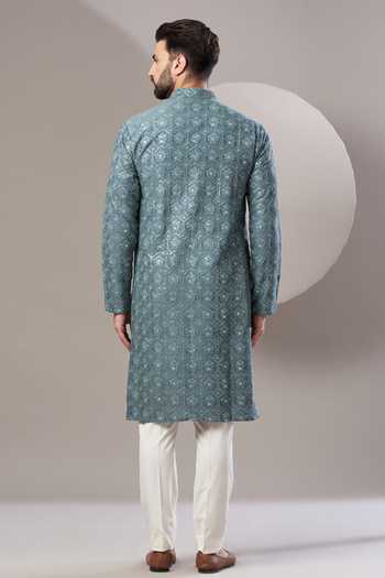The Fursat Kurta - Legacy Blue