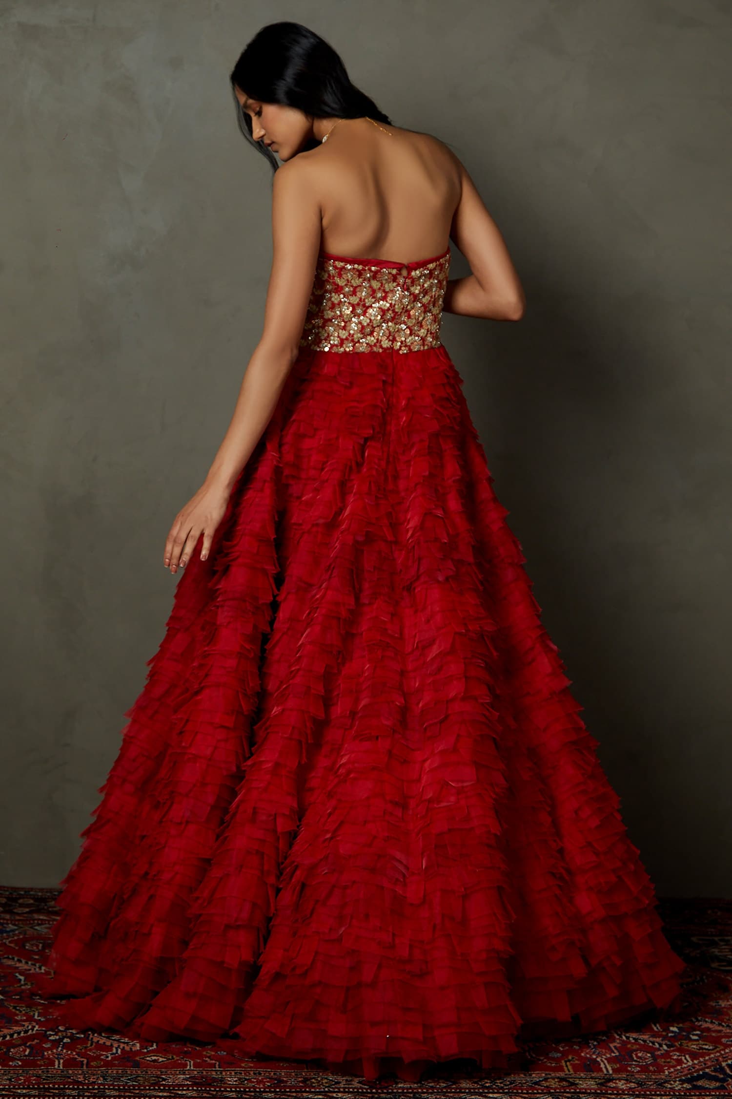 Couture Red Contemporary Ballgown by Desiree Spice | Bridestory.com