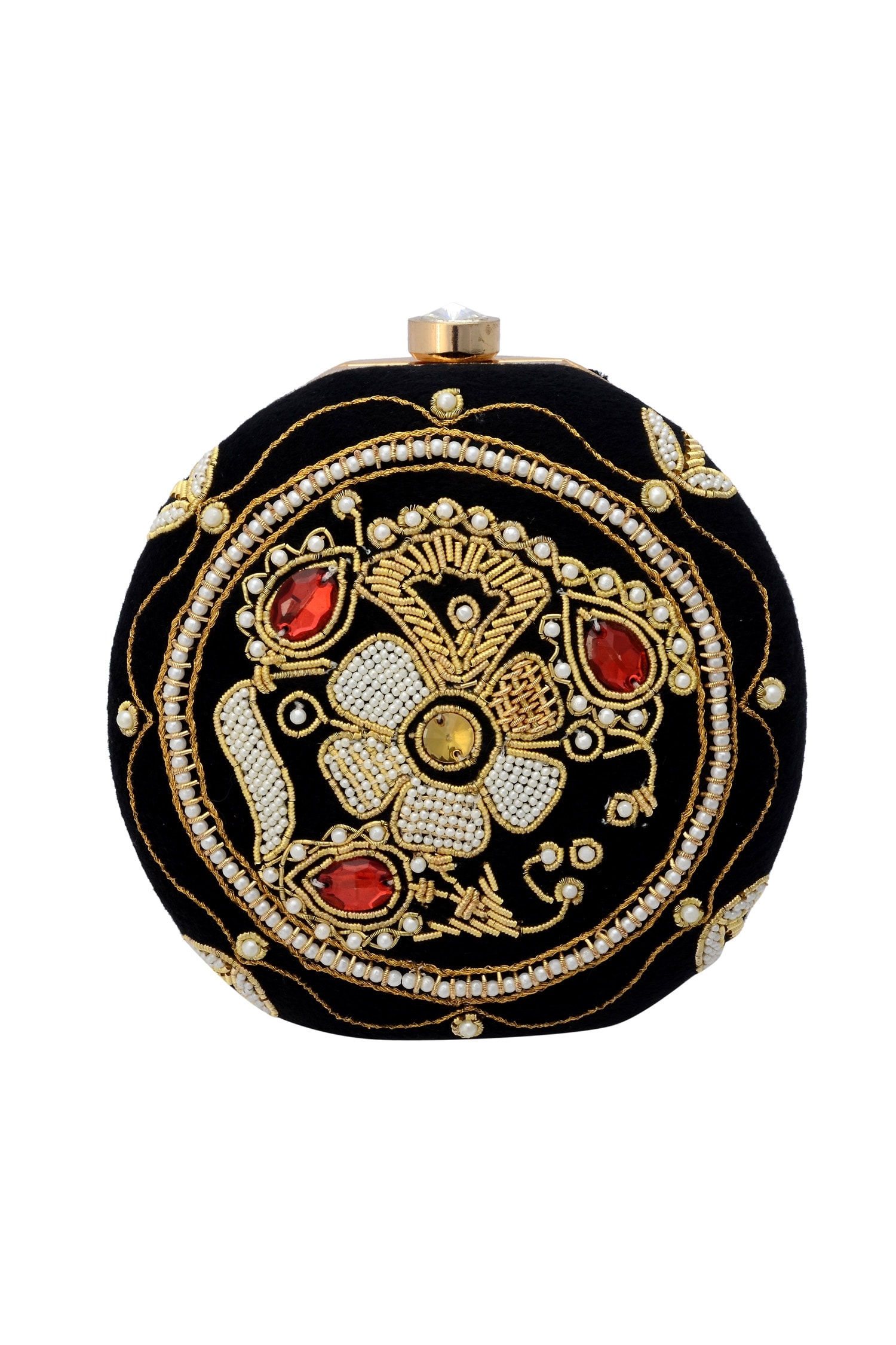 Buy Puneet Gupta Black Embellished Clutch Online Aza Fashions