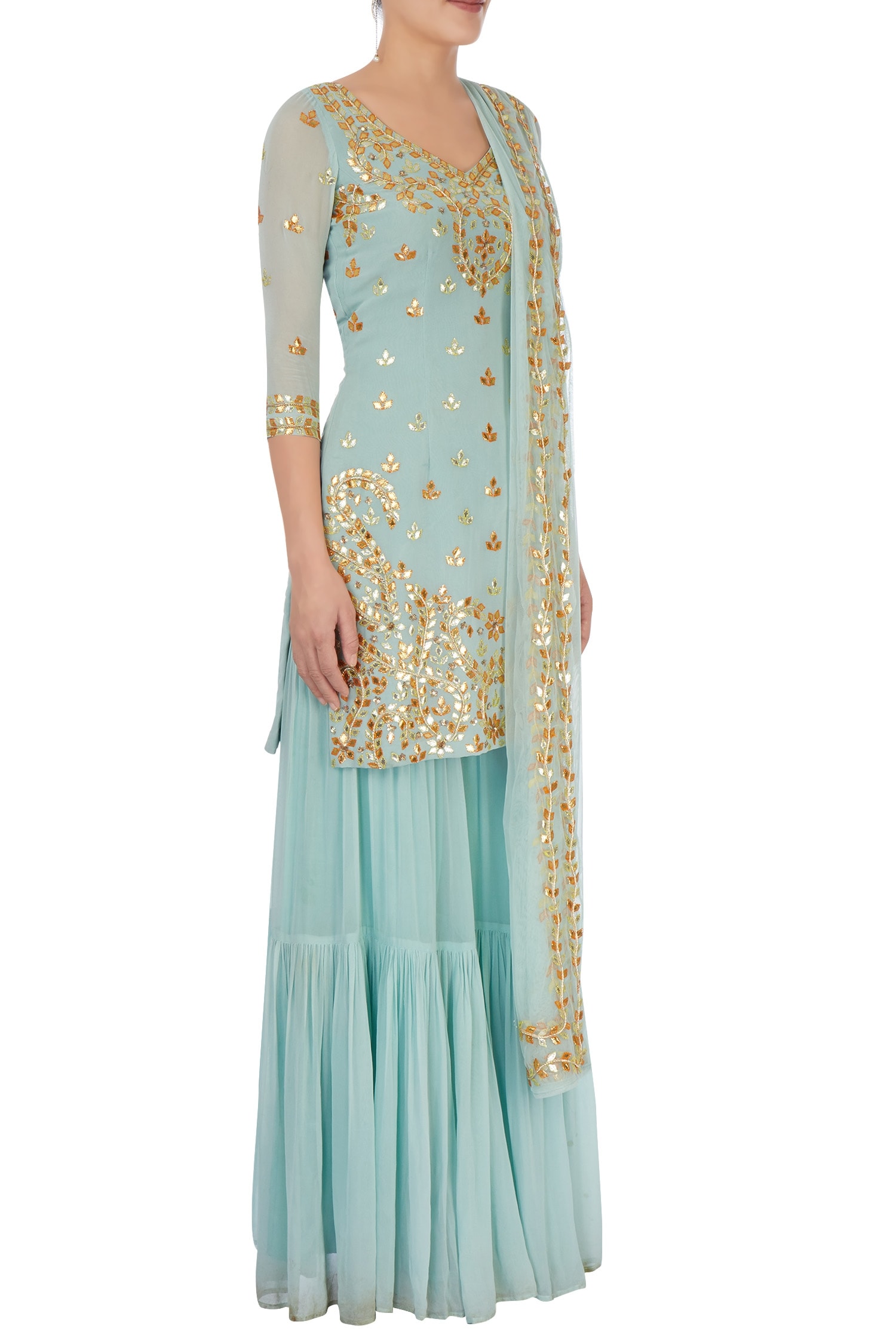 ice blue sharara