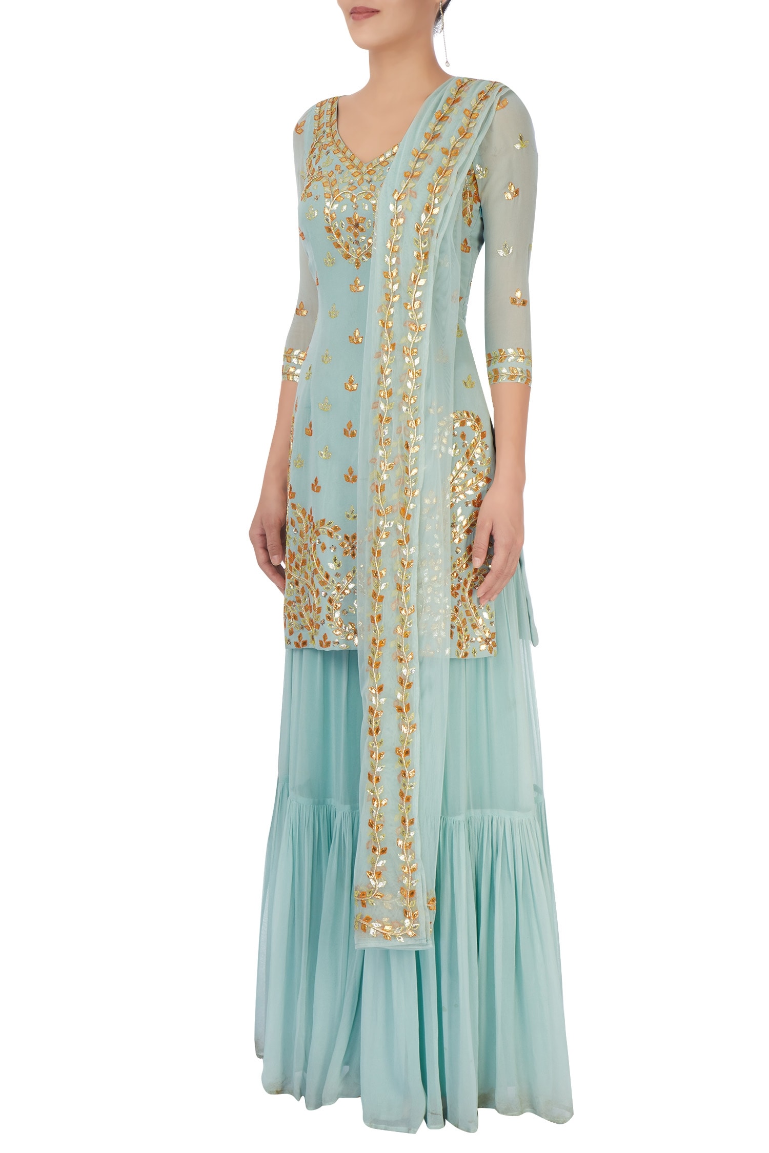 ice blue sharara
