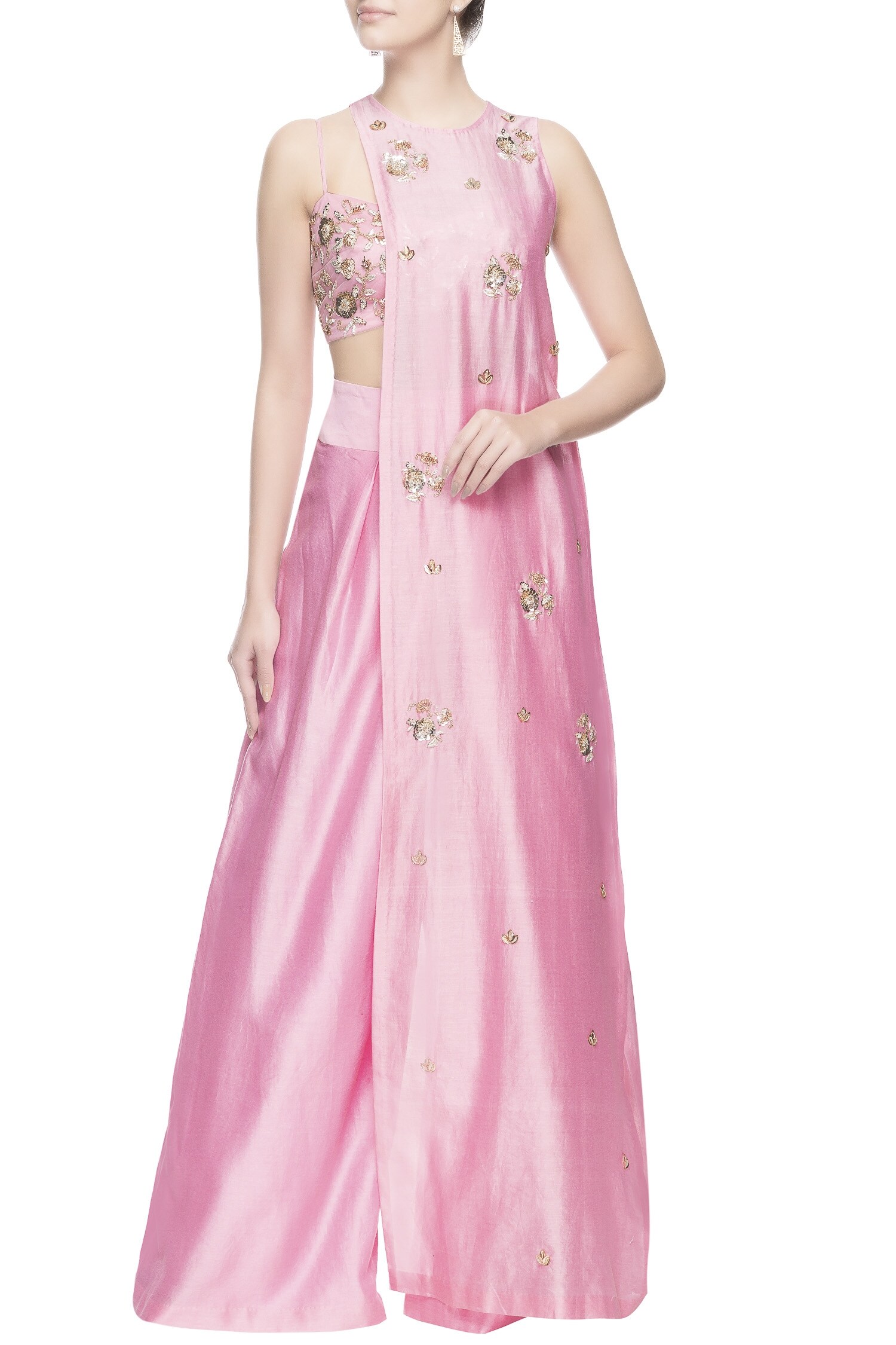 Buy Pink mukaish embroidered kurta set by Ohaila Khan at Aza Fashions