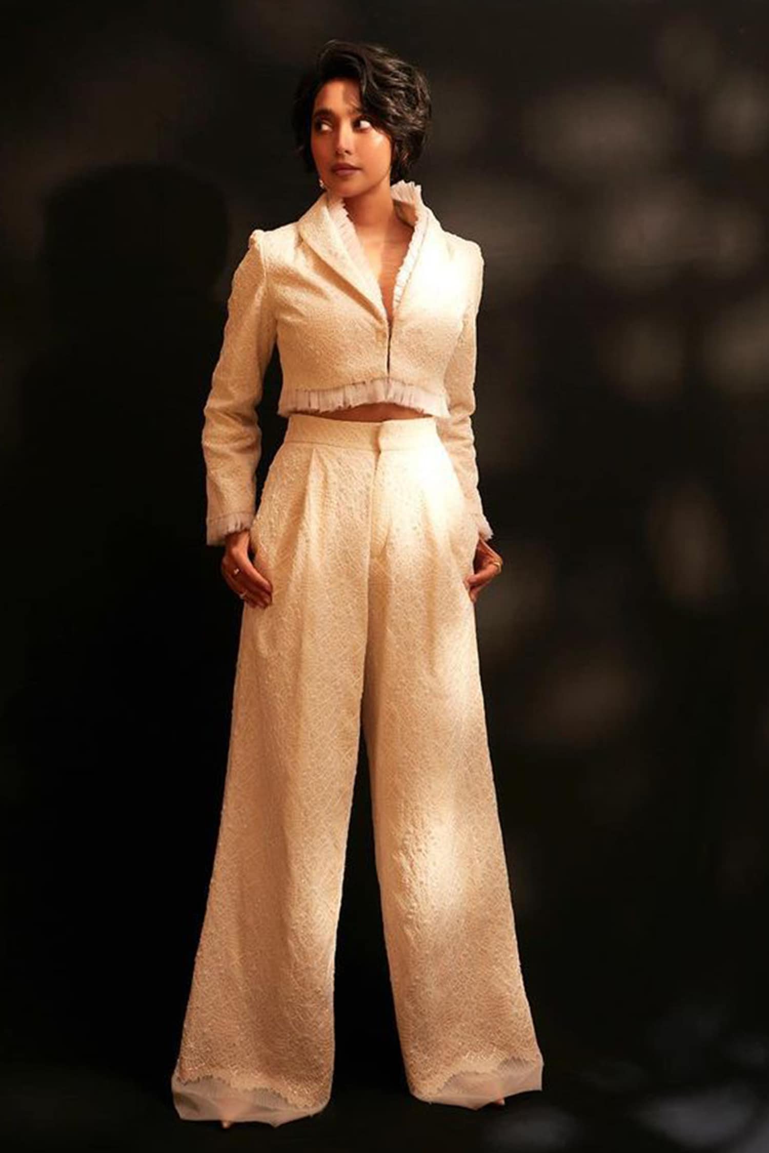 NEW IN PRODUCT NAME - GULELIZA COLLARED BELTED JACKET & PANT SUIT