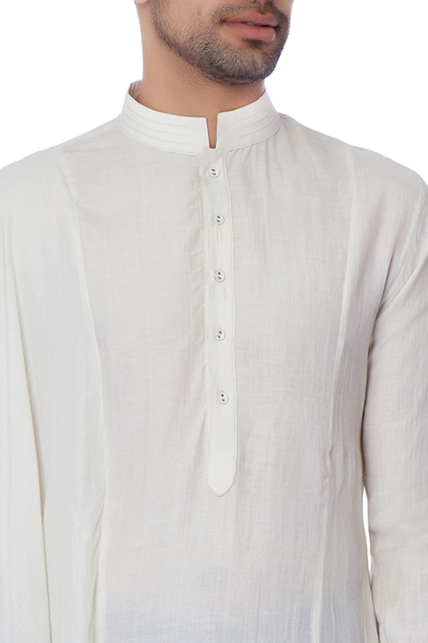 Buy White & black draped tie & dye kurta by Bloni - Men at Aza Fashions