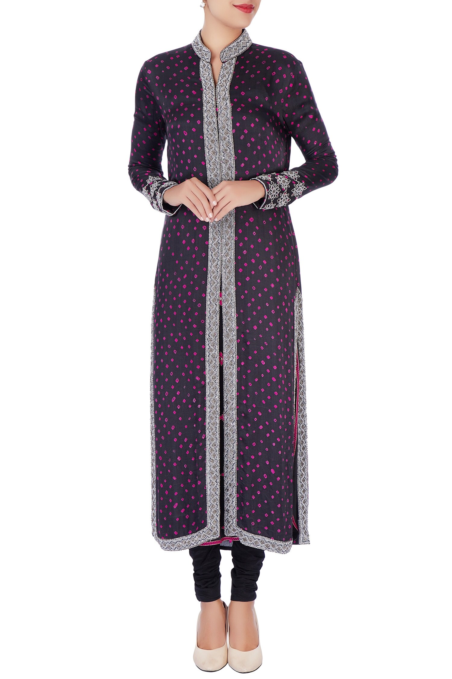 black bandhani kurti