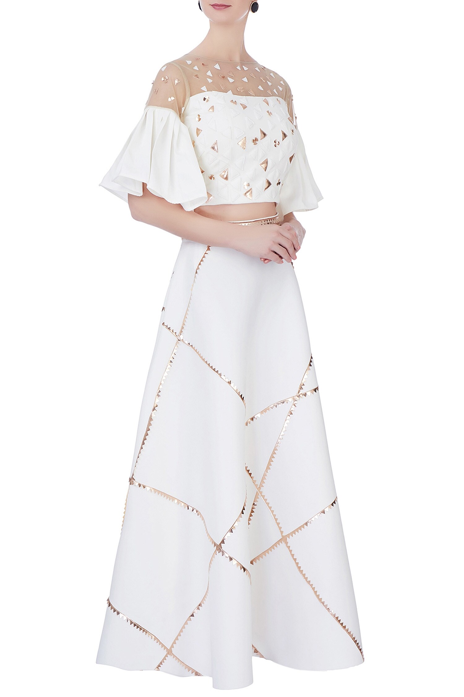 Buy Embellished Crop Top by Vidhi Wadhwani at Aza Fashions