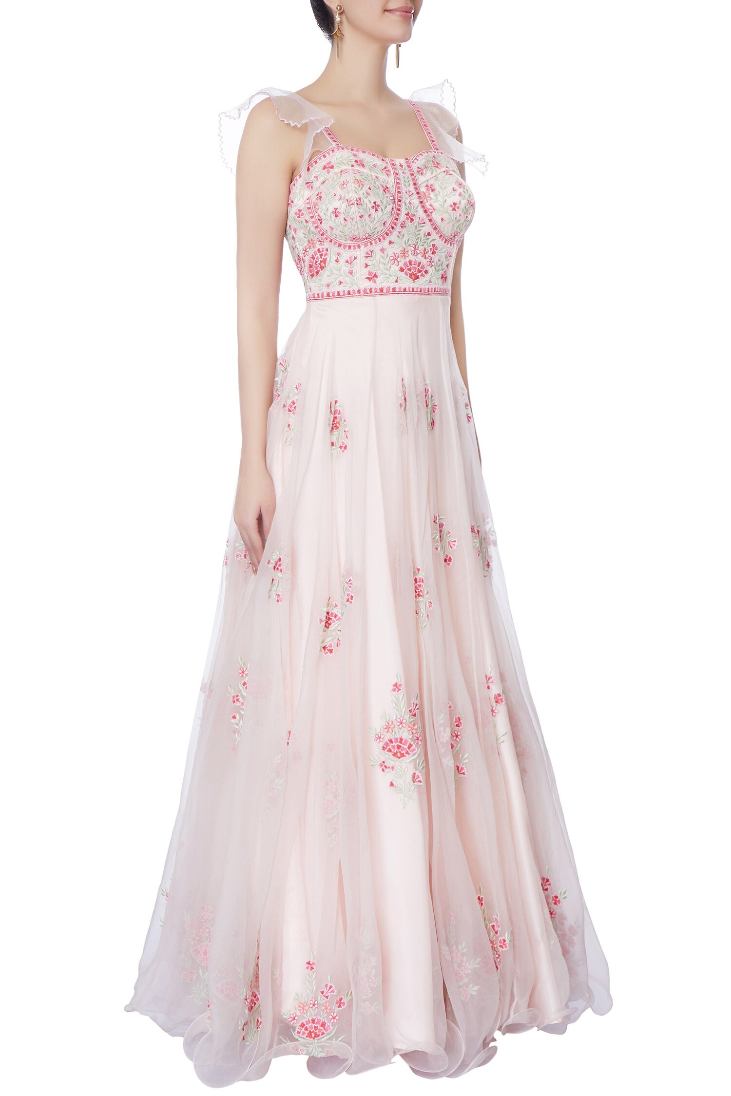 gown with flare hand