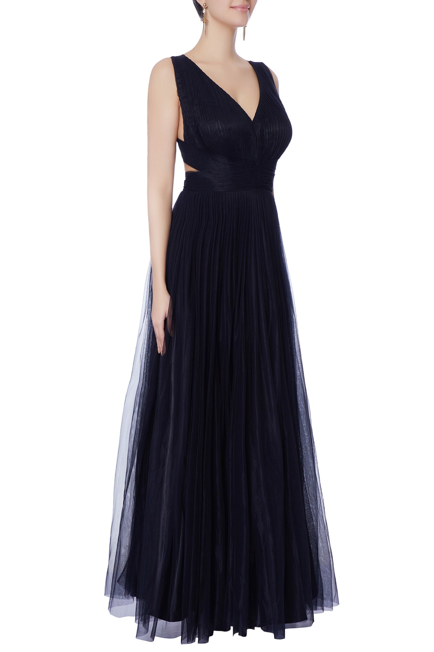 full pleated gown
