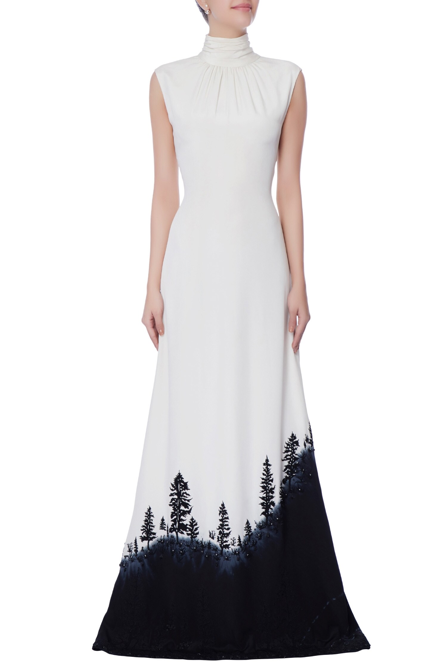 high neck gown pattern