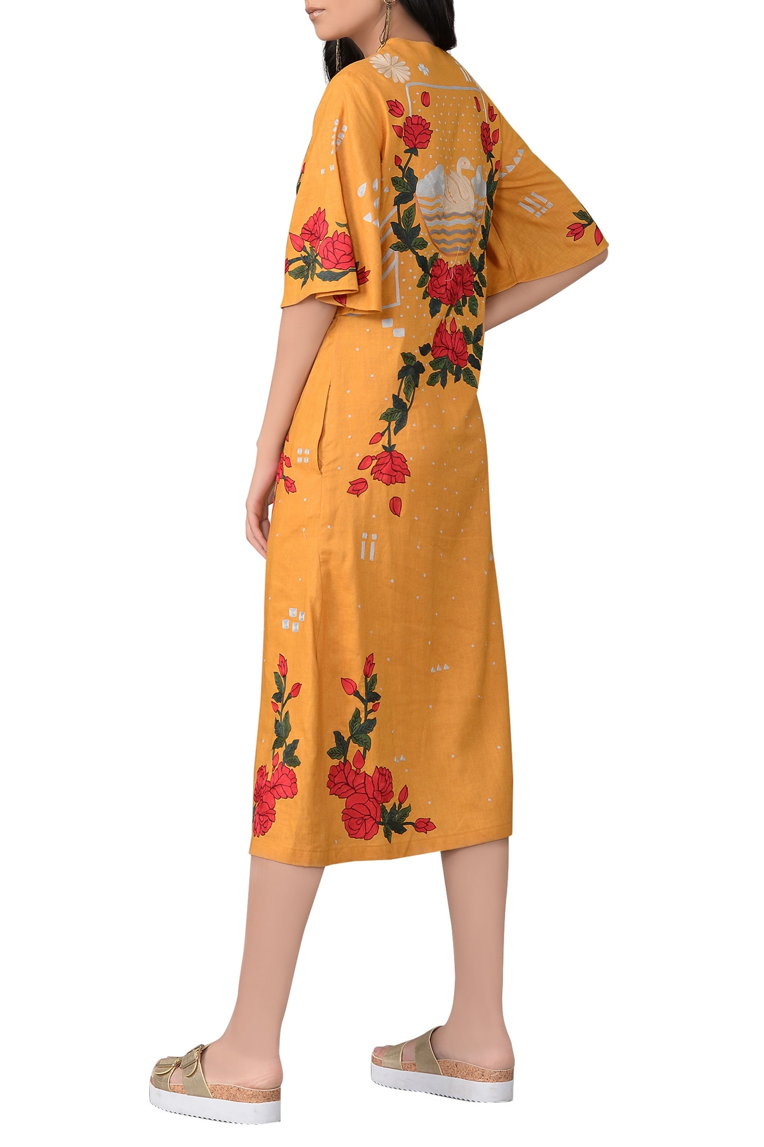 Buy Linen Midi Dress by Sahil Kochhar at Aza Fashions