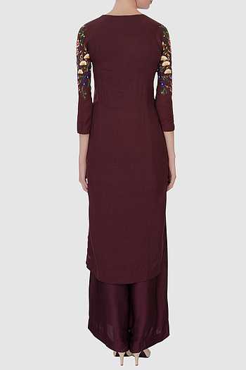 Cotton Linen Kurta with Patches Sets main image 1