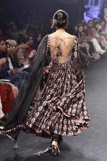 Crimson Heritage Chanderi Silk Anarkali Set – Hand-Embroidered Yoke & Tapered Trousers main image 0