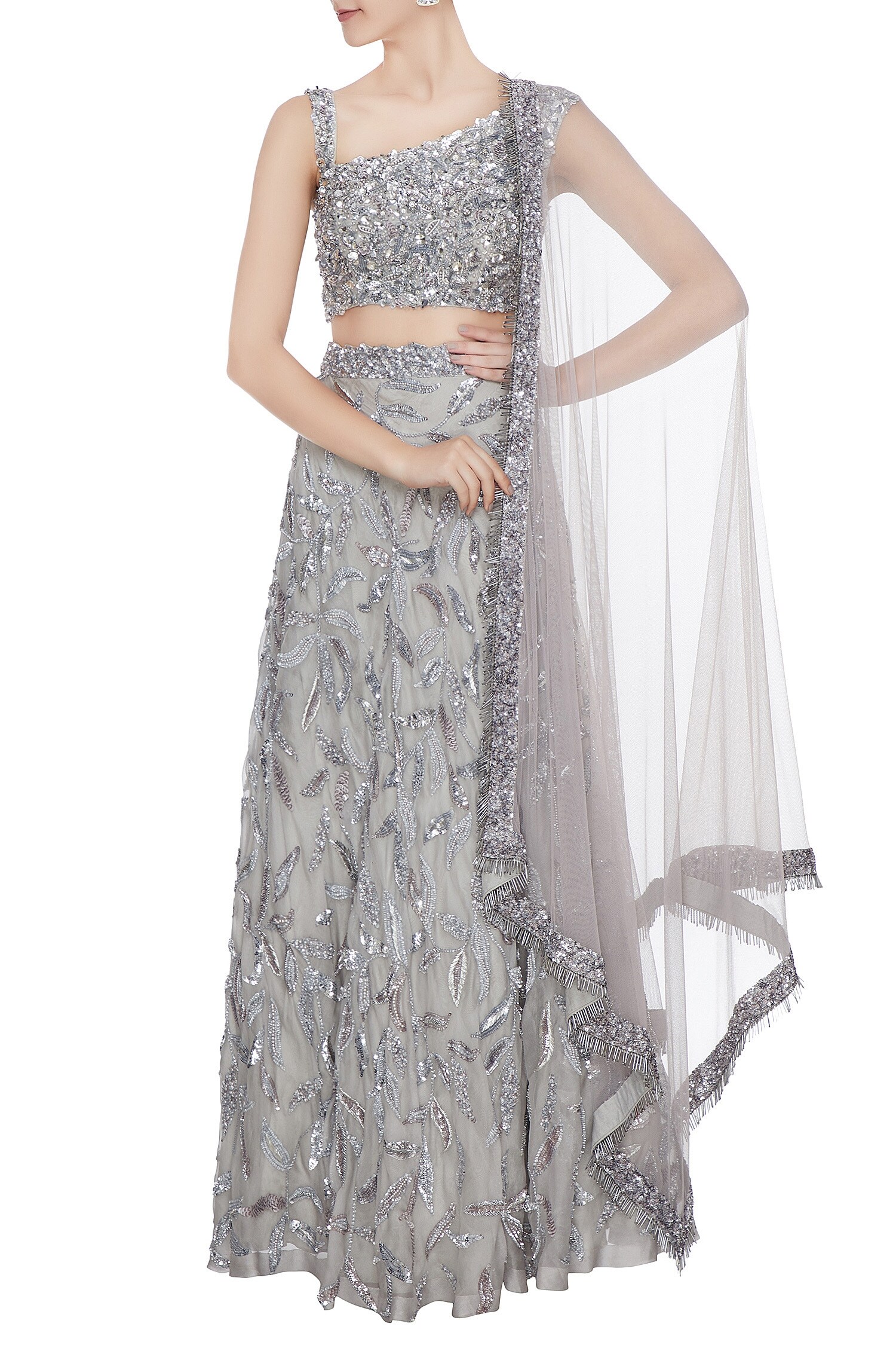 Silver choli blouse Clearance