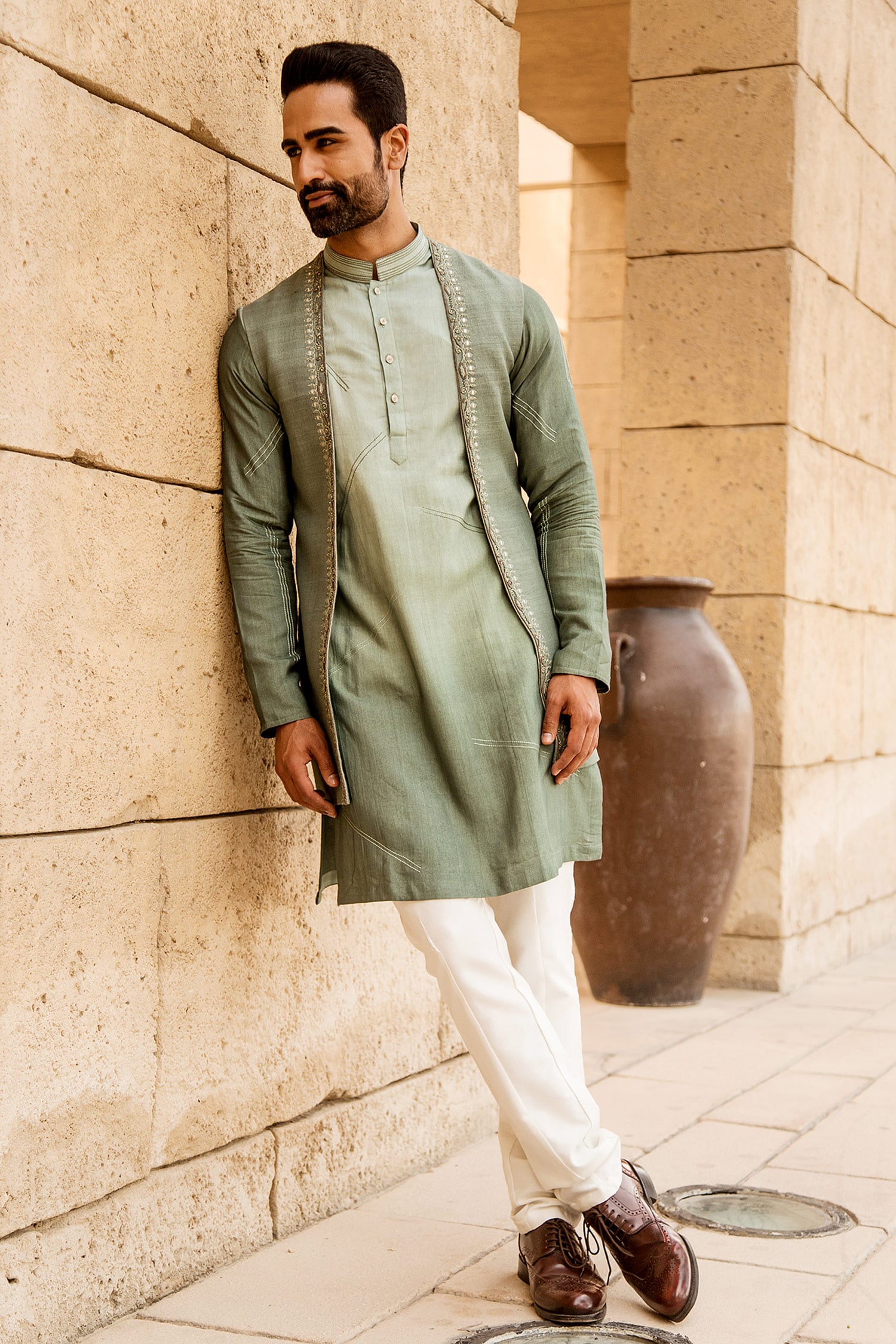 Jacket clearance kurta men