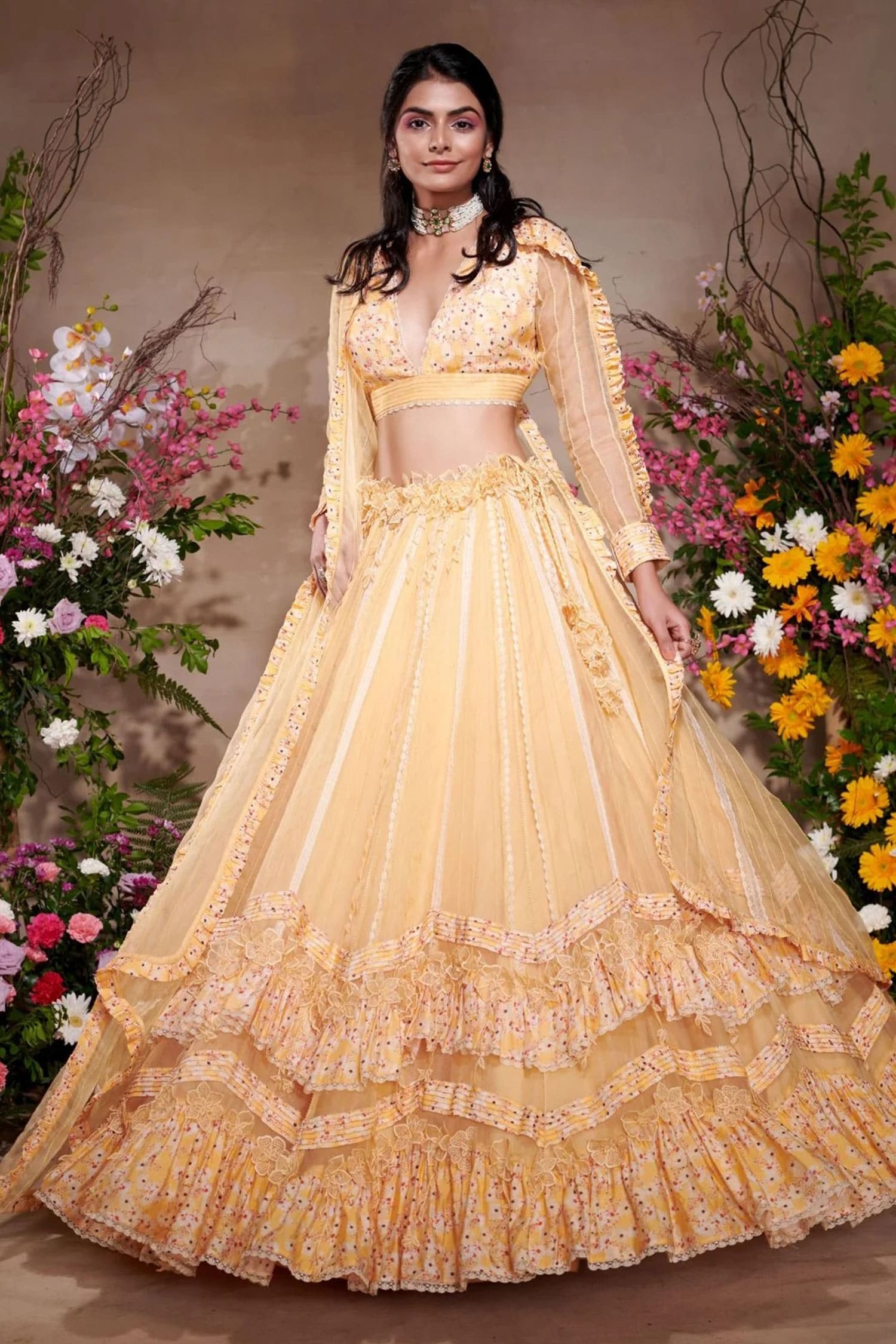 Golden Of Black Ocean Lehenga – Shasha