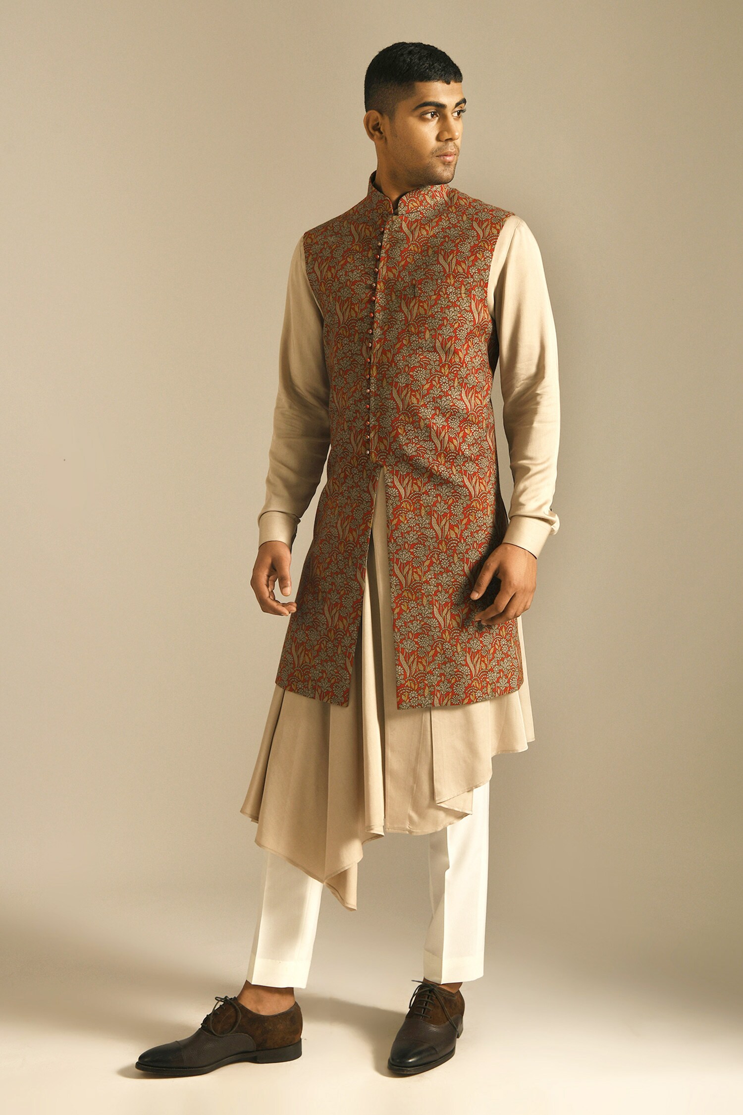 long sleeve nehru jacket