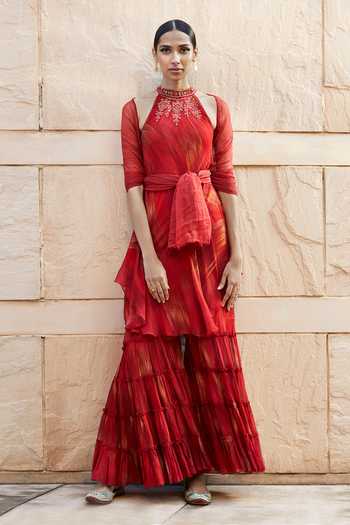 Buy Printed Kurta Sharara Set by Ritu Kumar at Aza Fashions