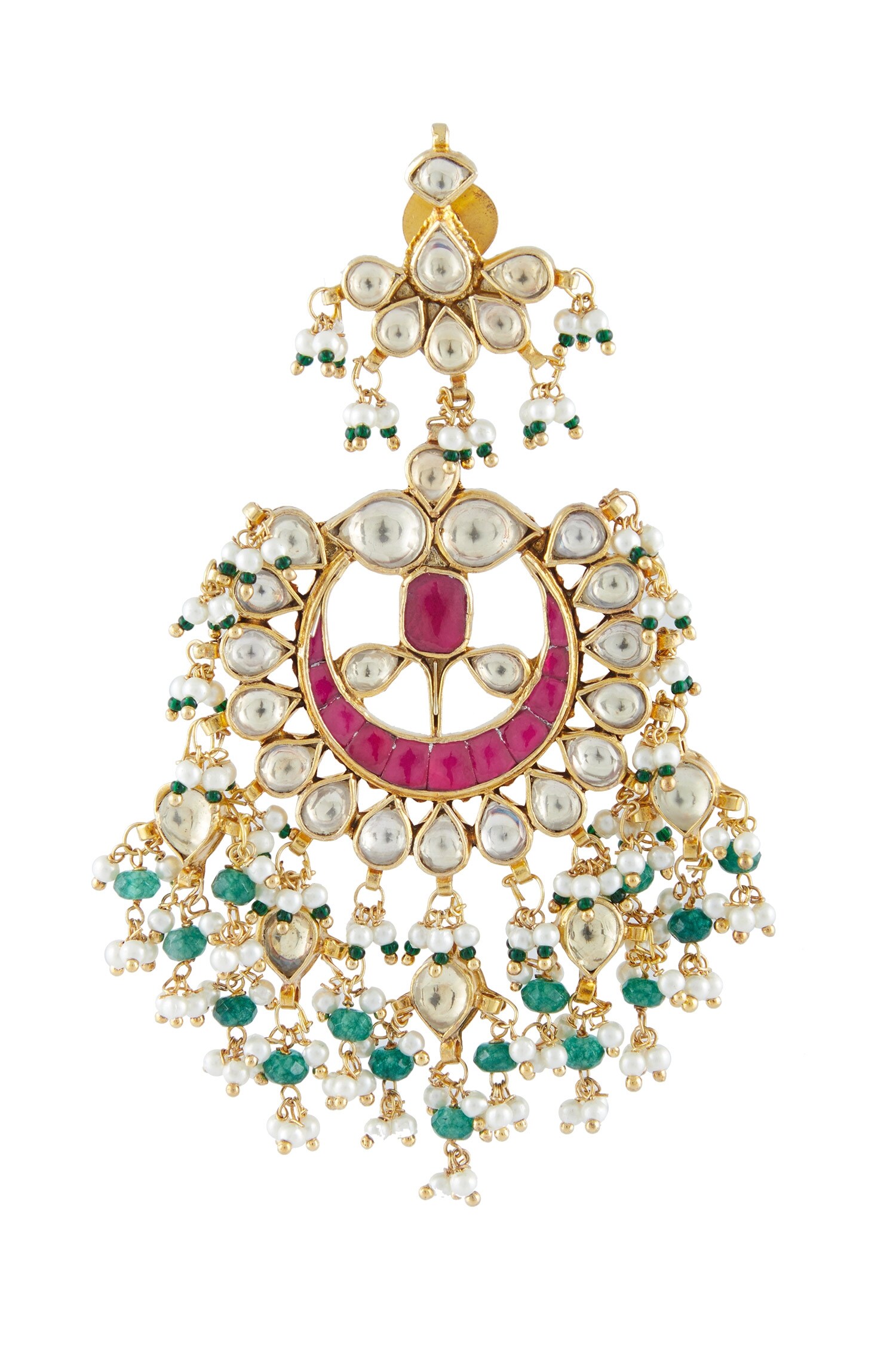 Buy Vivinia Designer Jewellery Kundan Chandbali Earrings Online | Aza ...