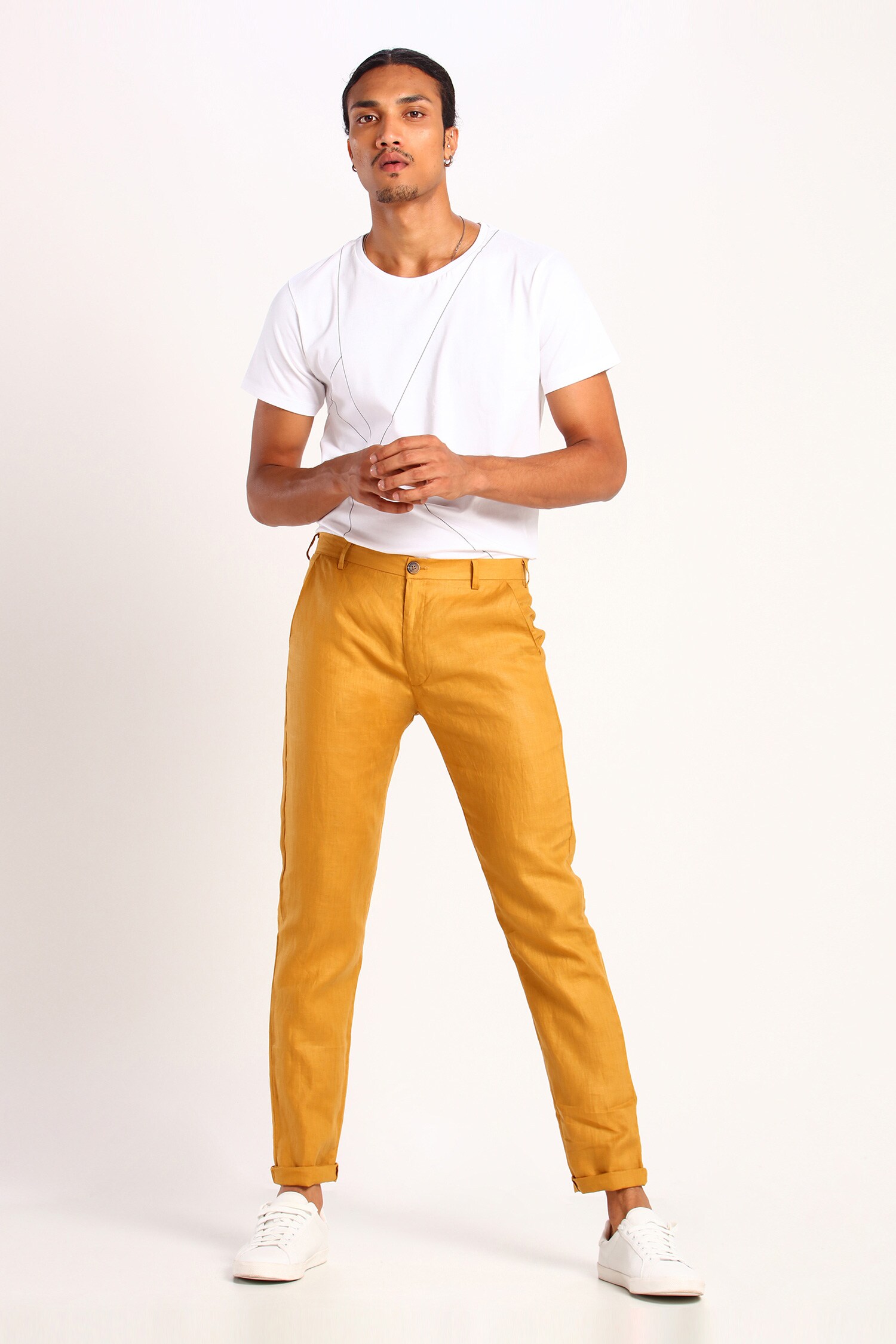 Mustard Trousers and Blue Zipper Outfit for men ⋆ Best Fashion Blog For Men  - TheUnstitchd.com
