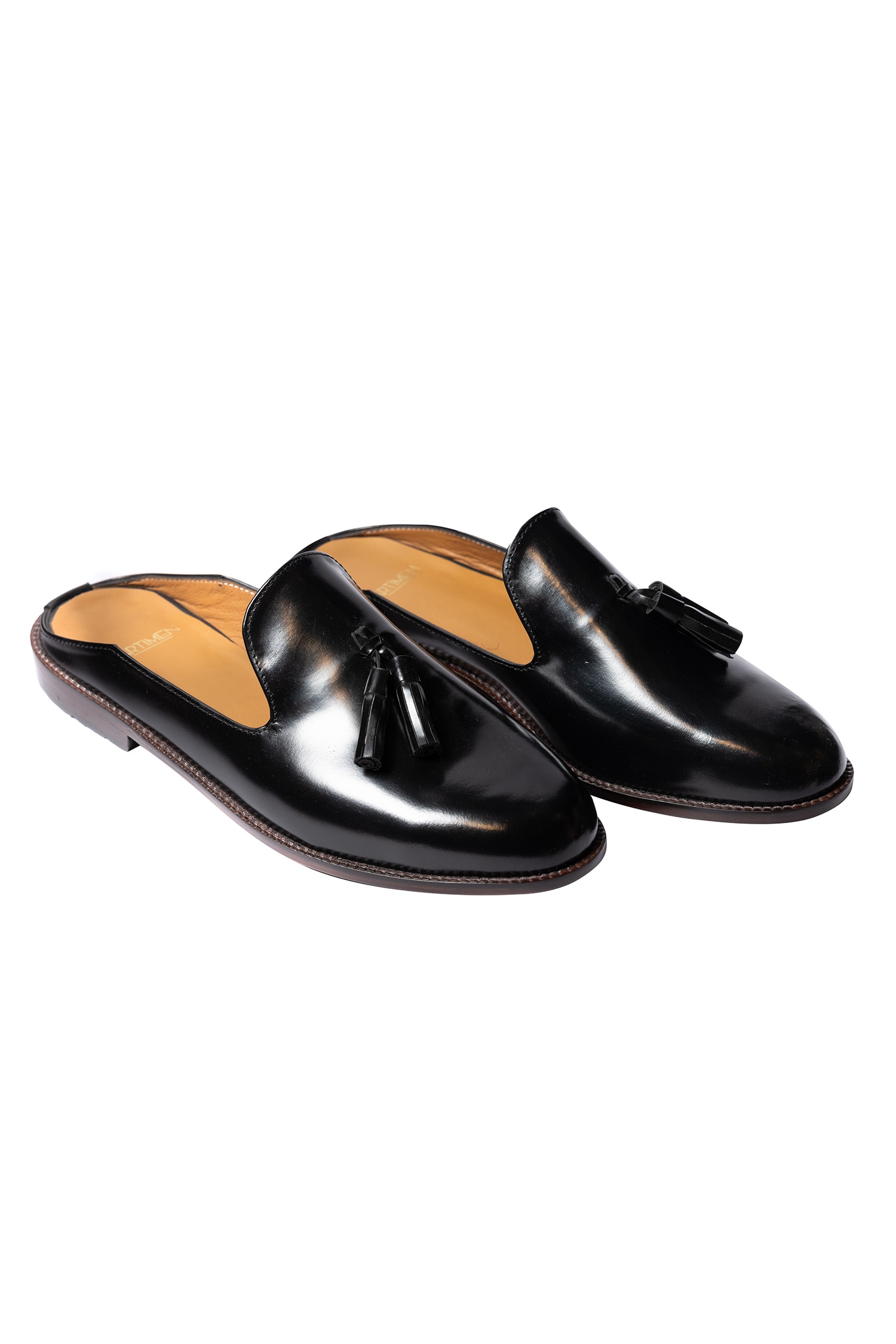 Buy Artimen Black Handcrafted Tassel Mules Online | Aza Fashions