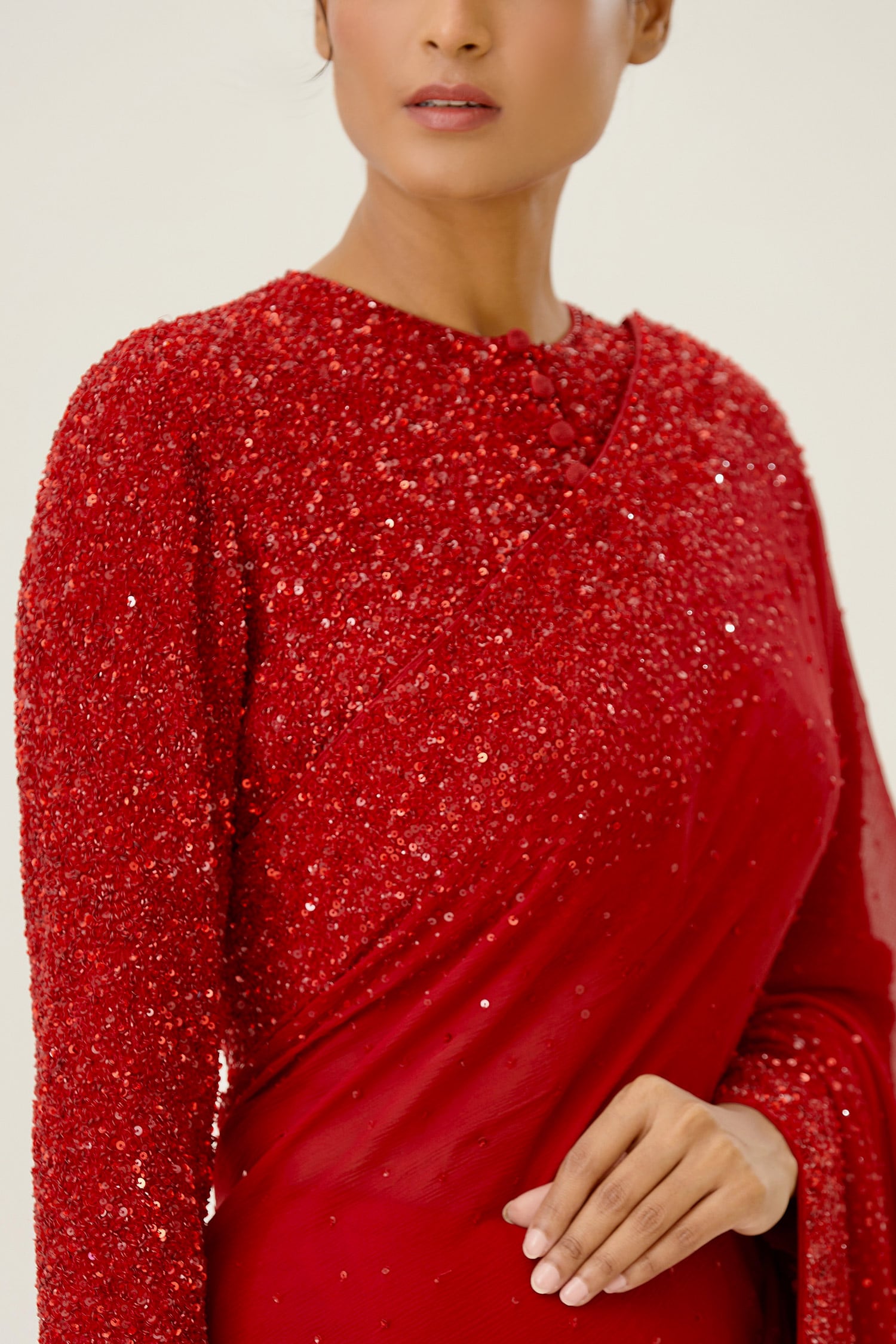 Red best sale sparkle blouse