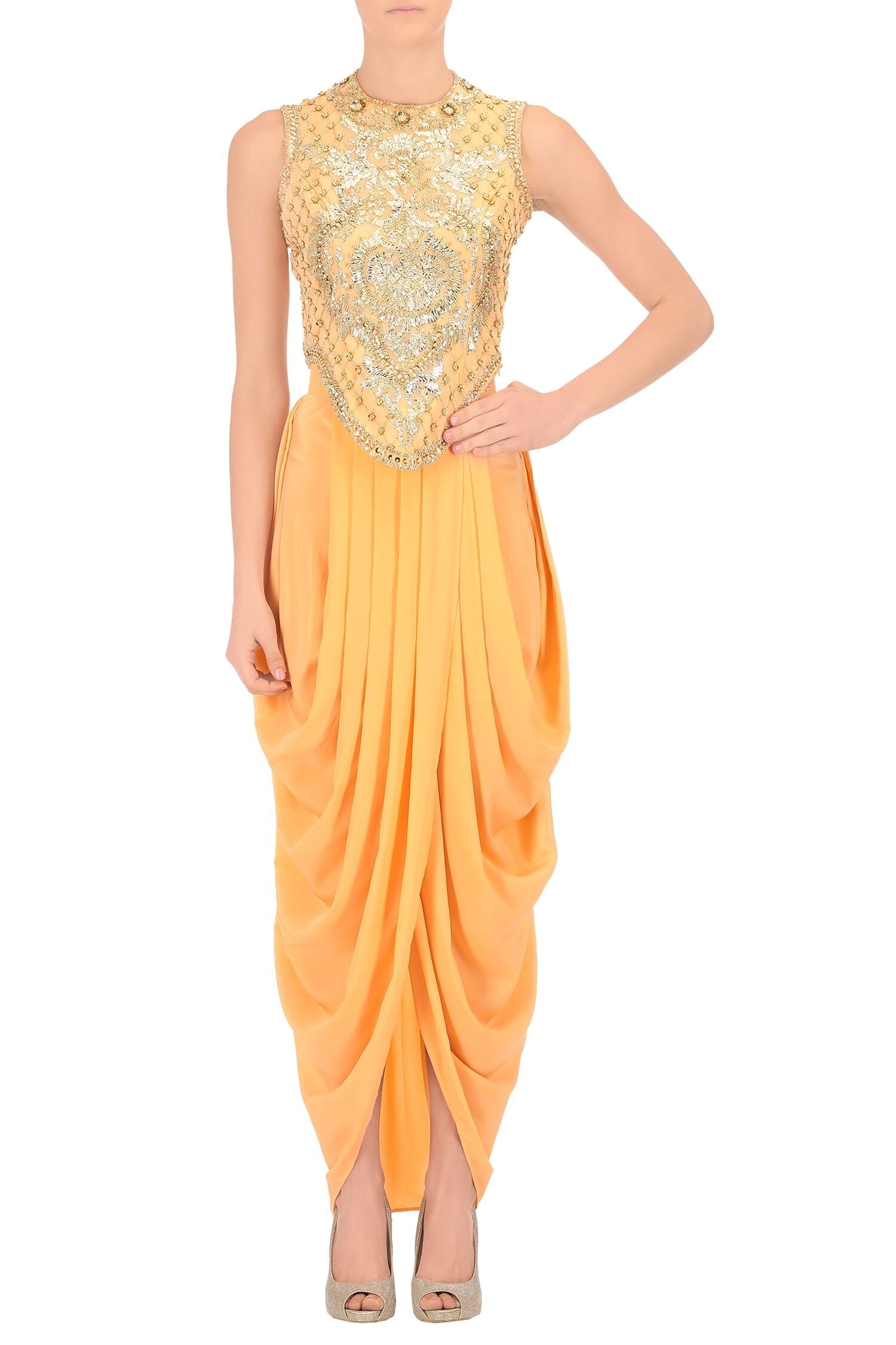 crop top with dhoti salwar