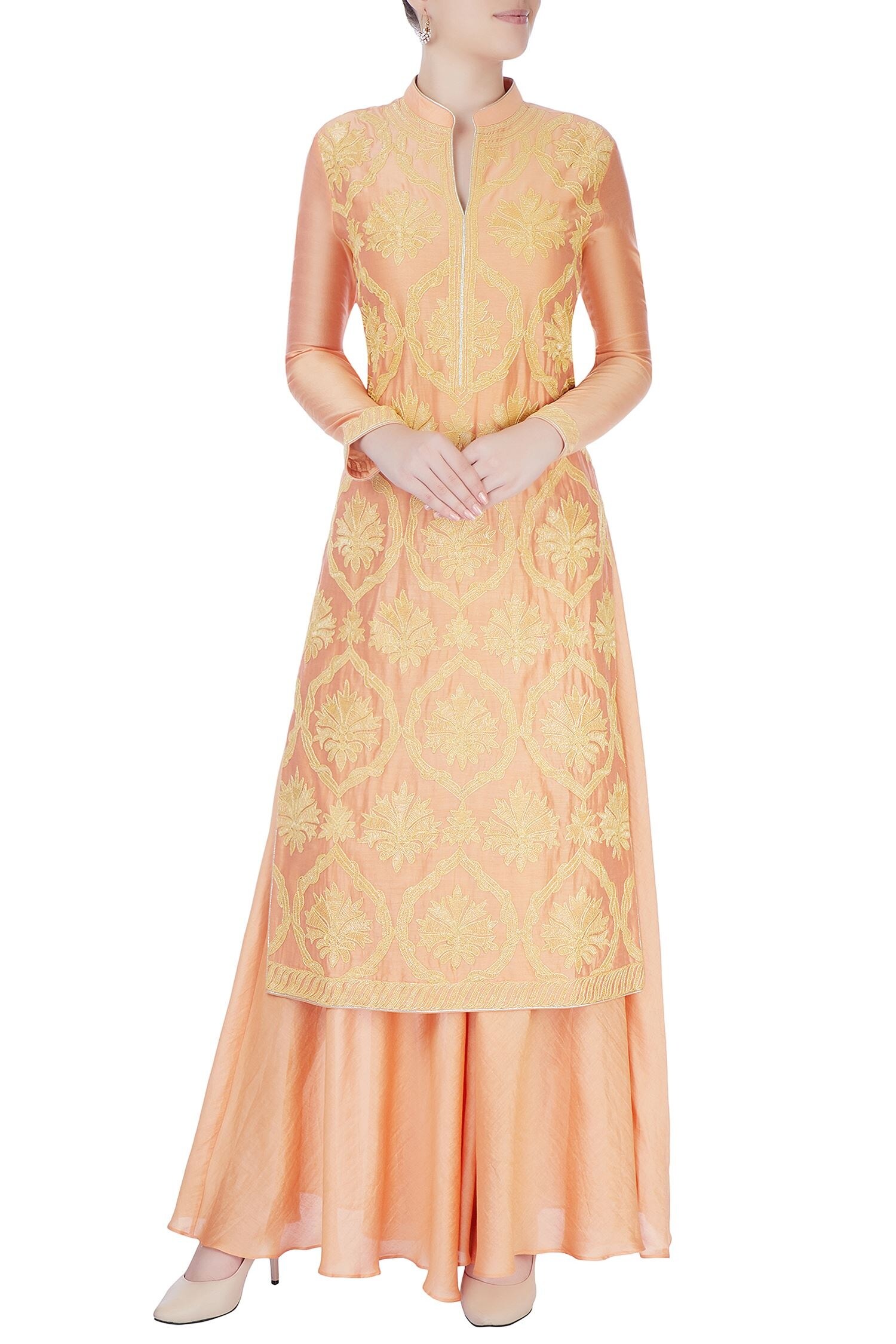 rust orange kurti