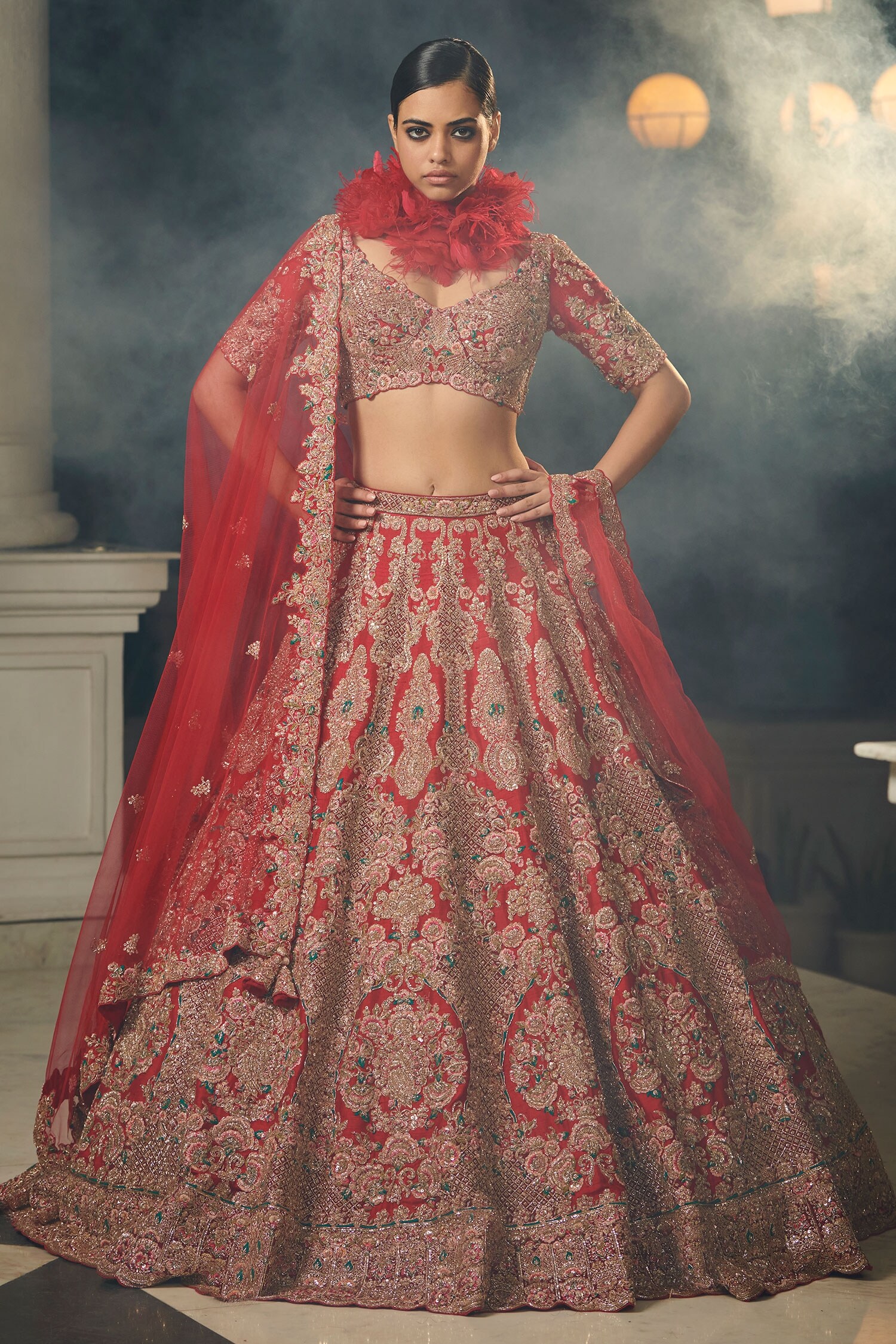 Buy Dolly J Raw Silk Ariyana Embroidered Lehenga Set Online Aza Fashions