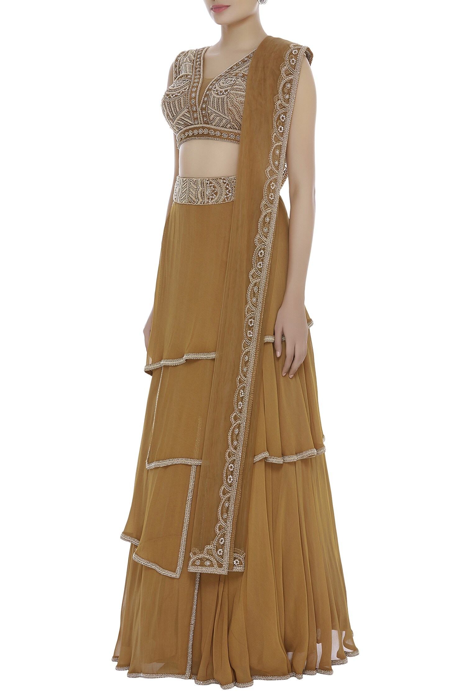 Buy Hand Embroidered Lehenga Blouse Set by Reeti Arneja at Aza Fashions