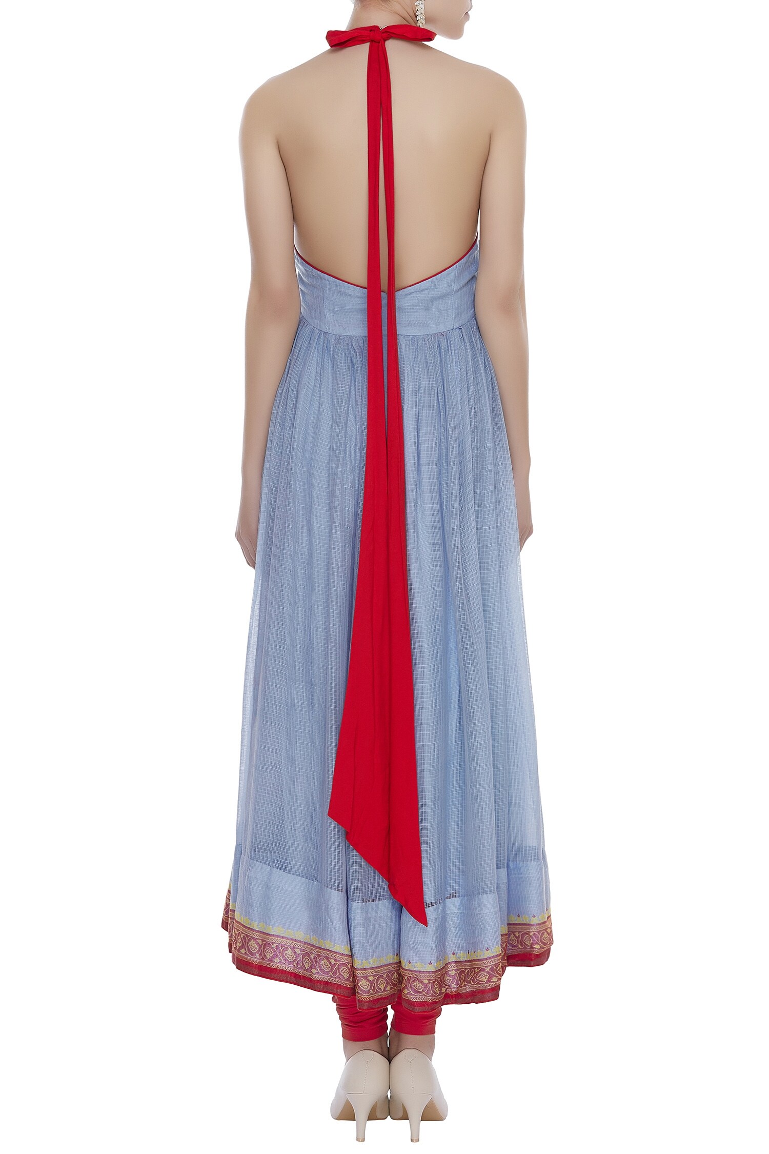 halter neck anarkali