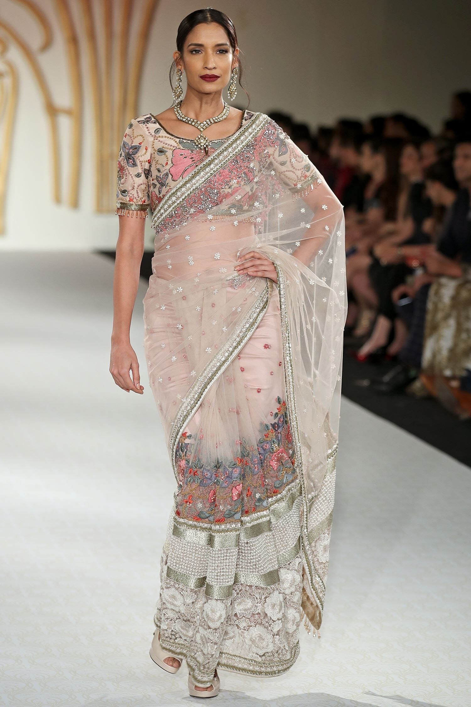 Buy Embroidered Saree with Blouse by Varun Bahl at Aza Fashions