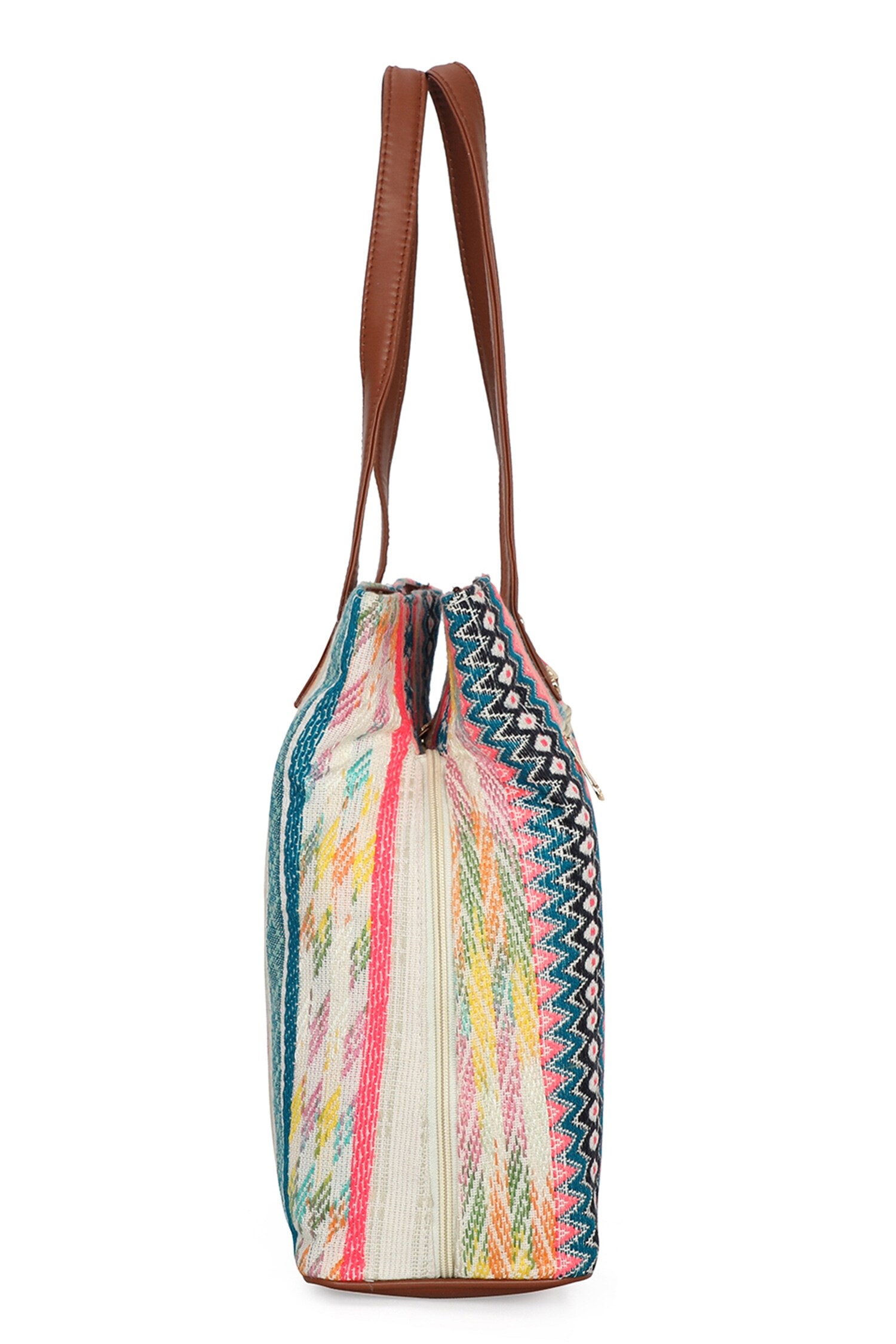 NR BY NIDHI RATHI - Multi Color Woven Jacquard Geometric Bag