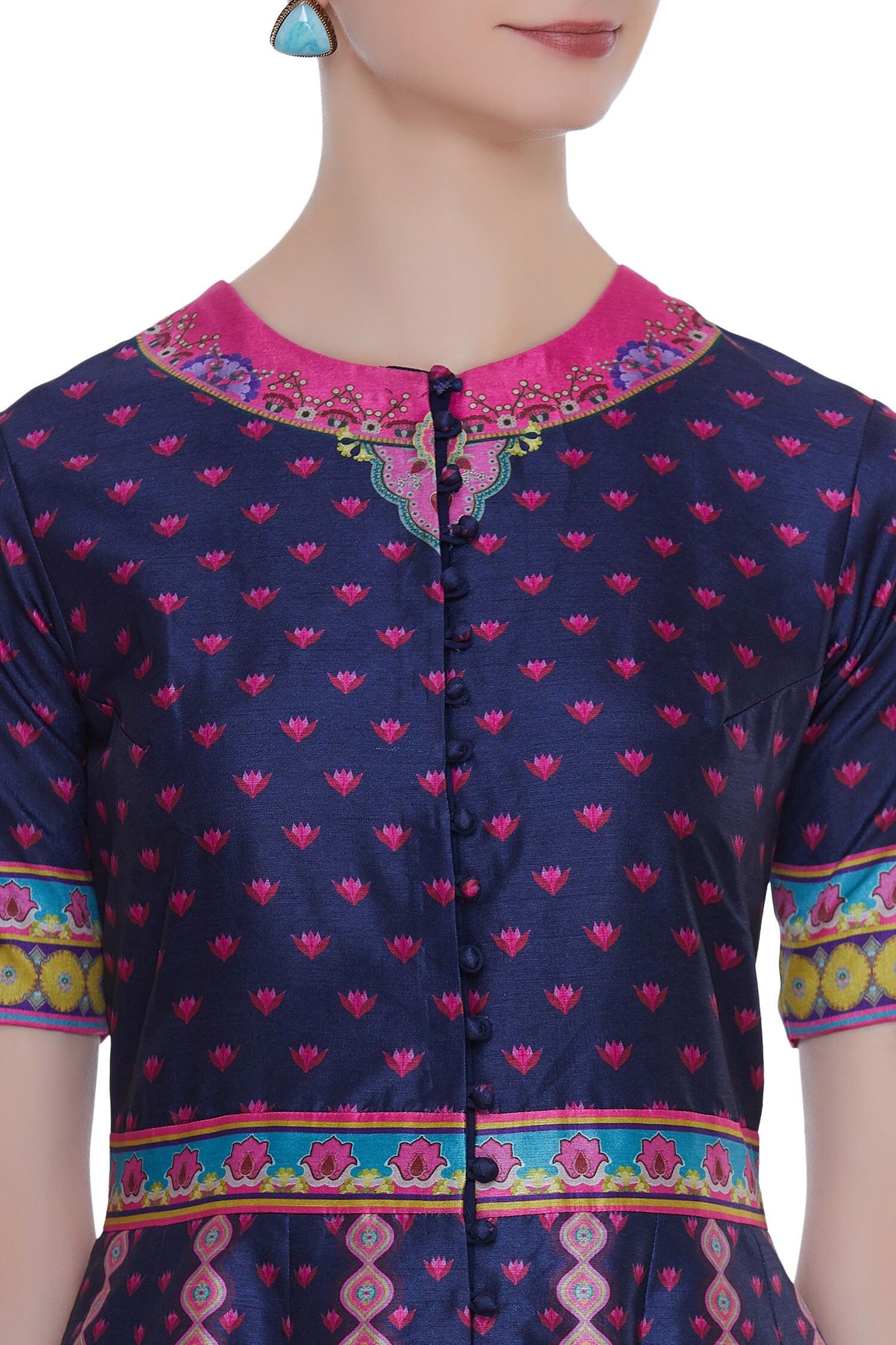 Buy Printed Anarkali Gown by Siddhartha Bansal at Aza Fashions