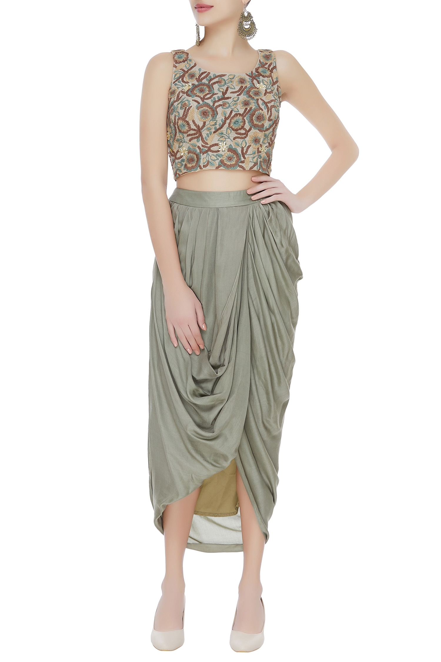 dhoti drape skirt