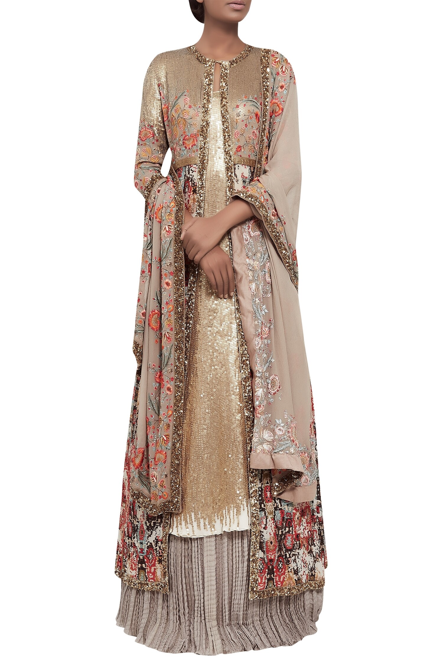 ikat lehenga designs