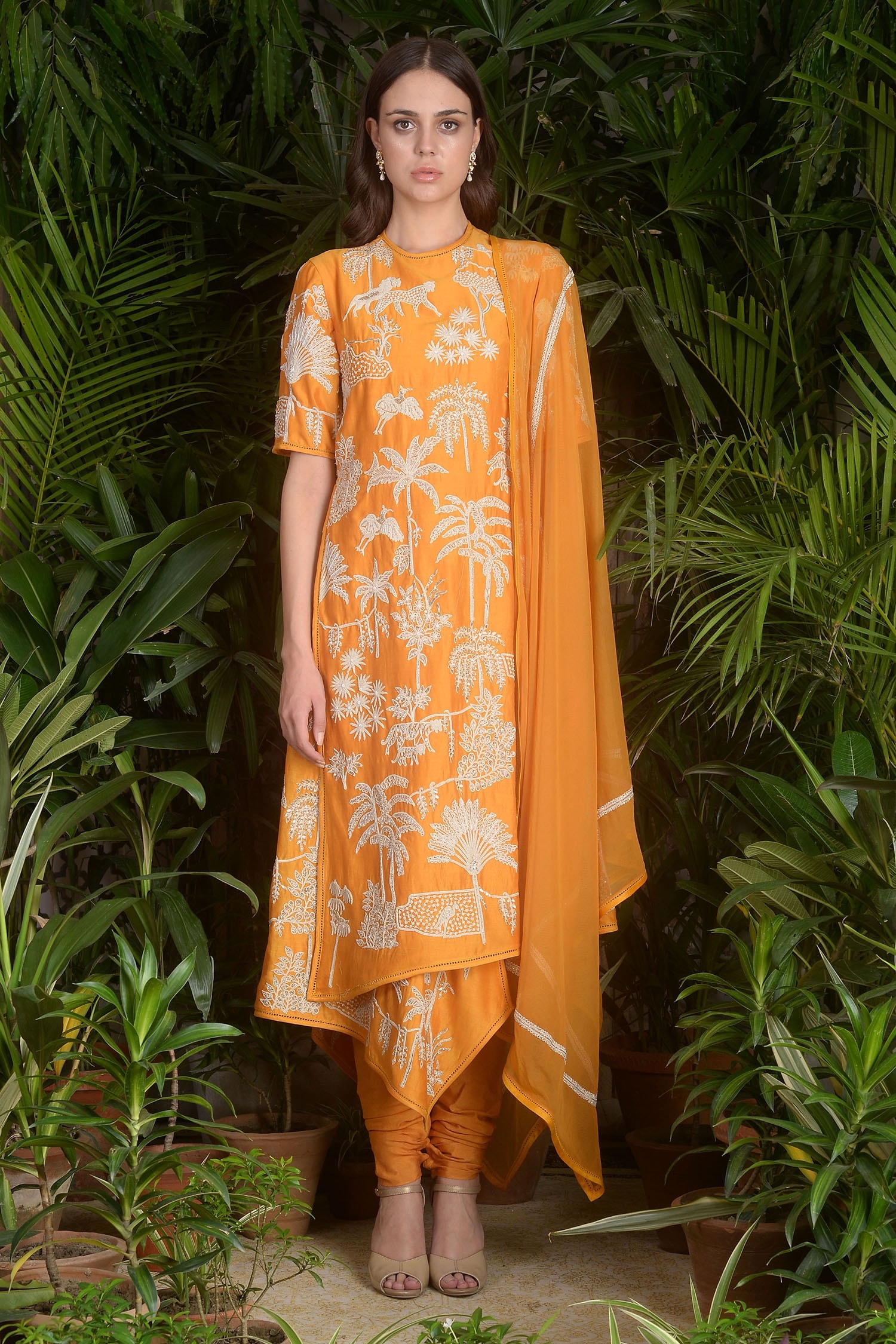 Buy Wrap style embroidered kurta set by Sahil Kochhar at Aza Fashions