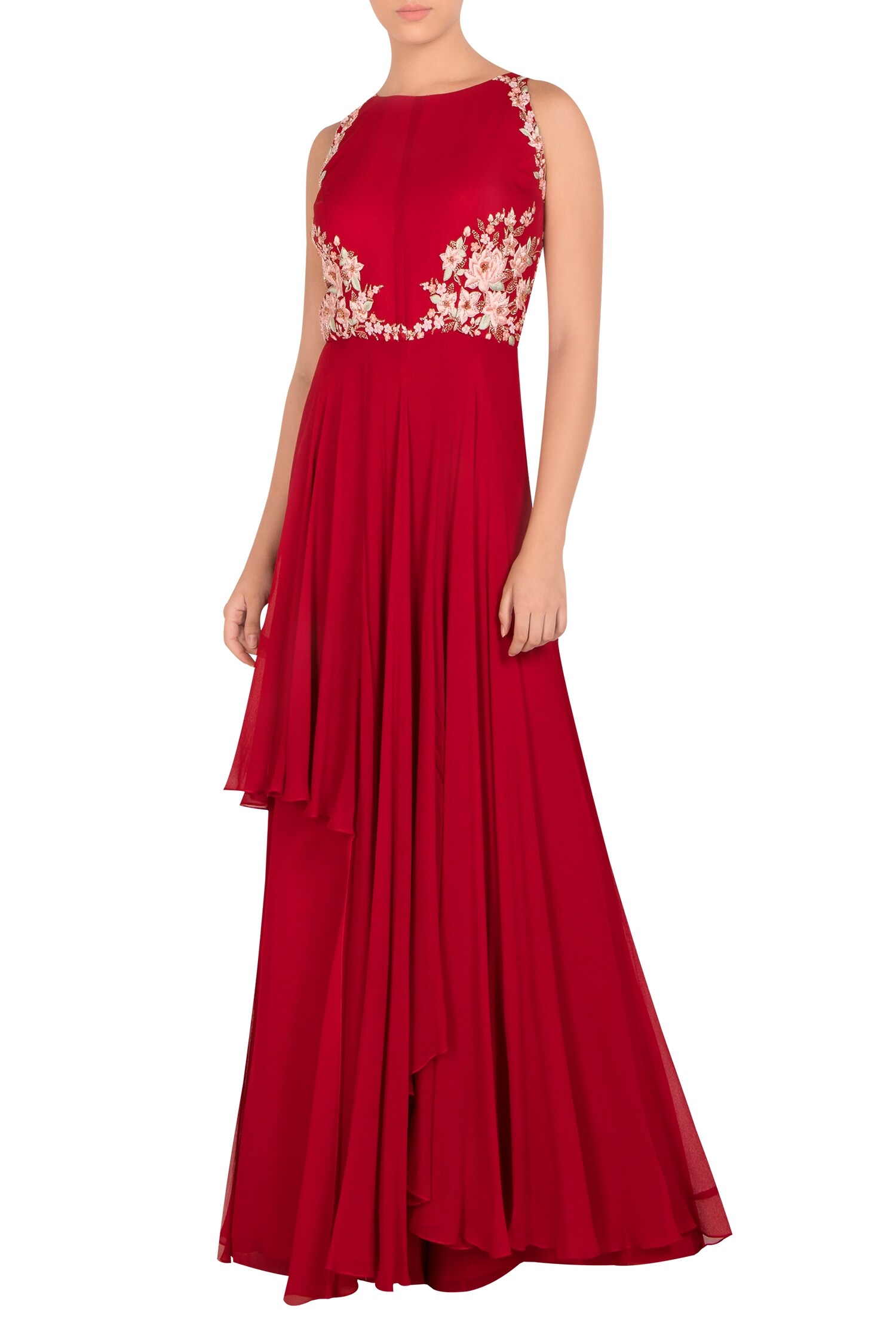 Buy Julie by Julie Shah Embellished Layered Gown Online Aza Fashions