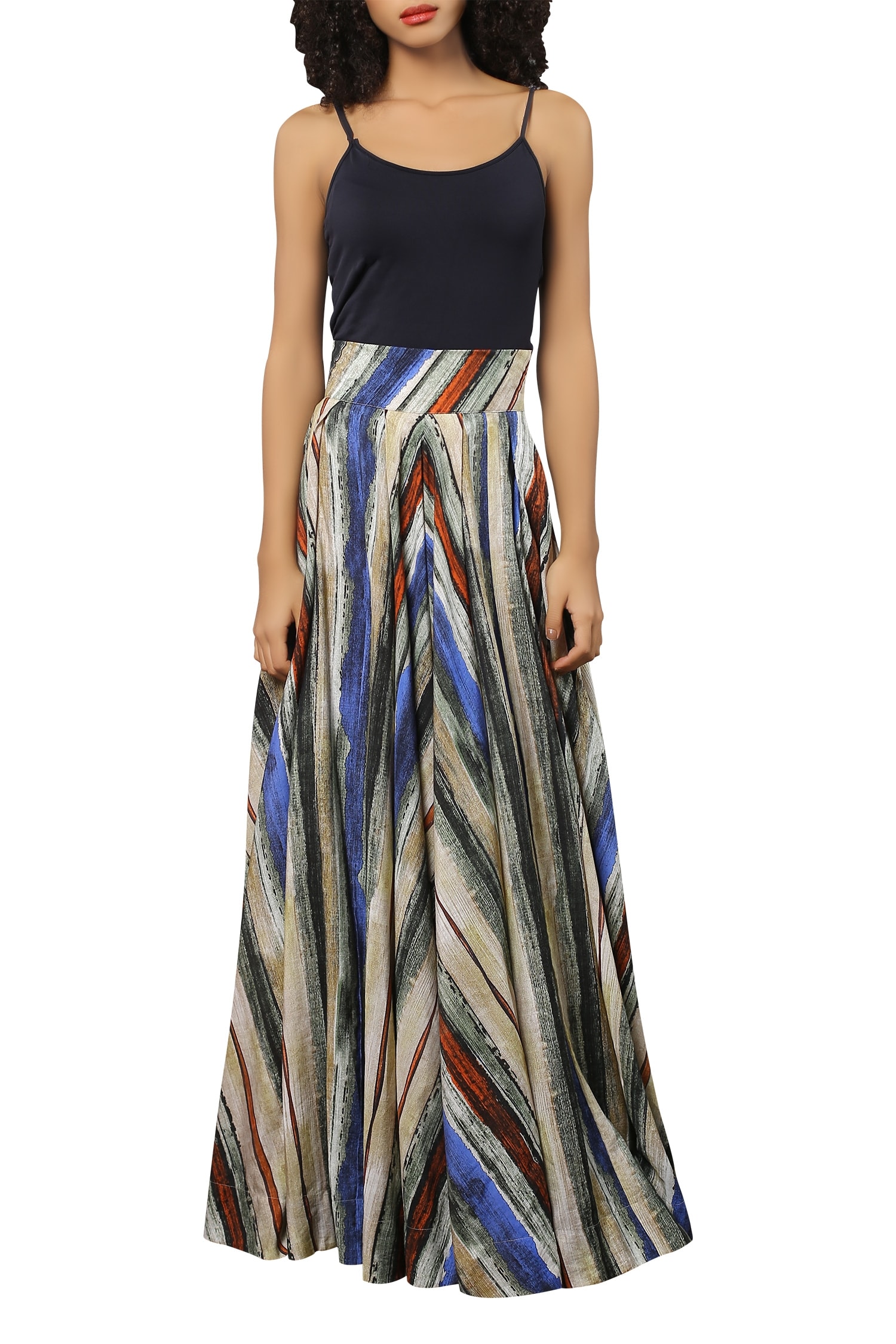 Buy Reynu Taandon Multi Color Digital Print Skirt Online | Aza Fashions