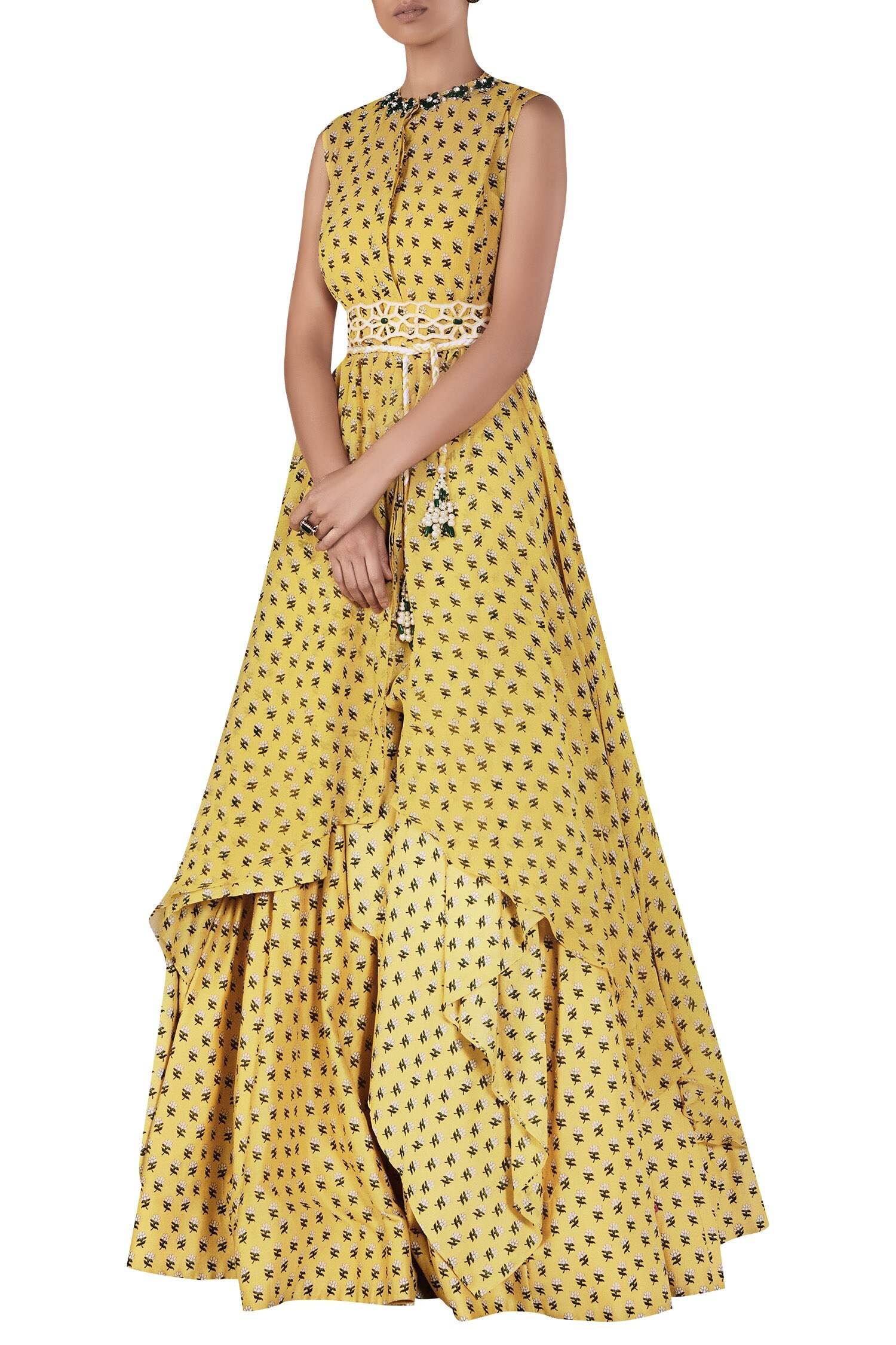 Buy Asymmetric Tunic Draped Skirt By Ridhi Mehra At Aza Fashions