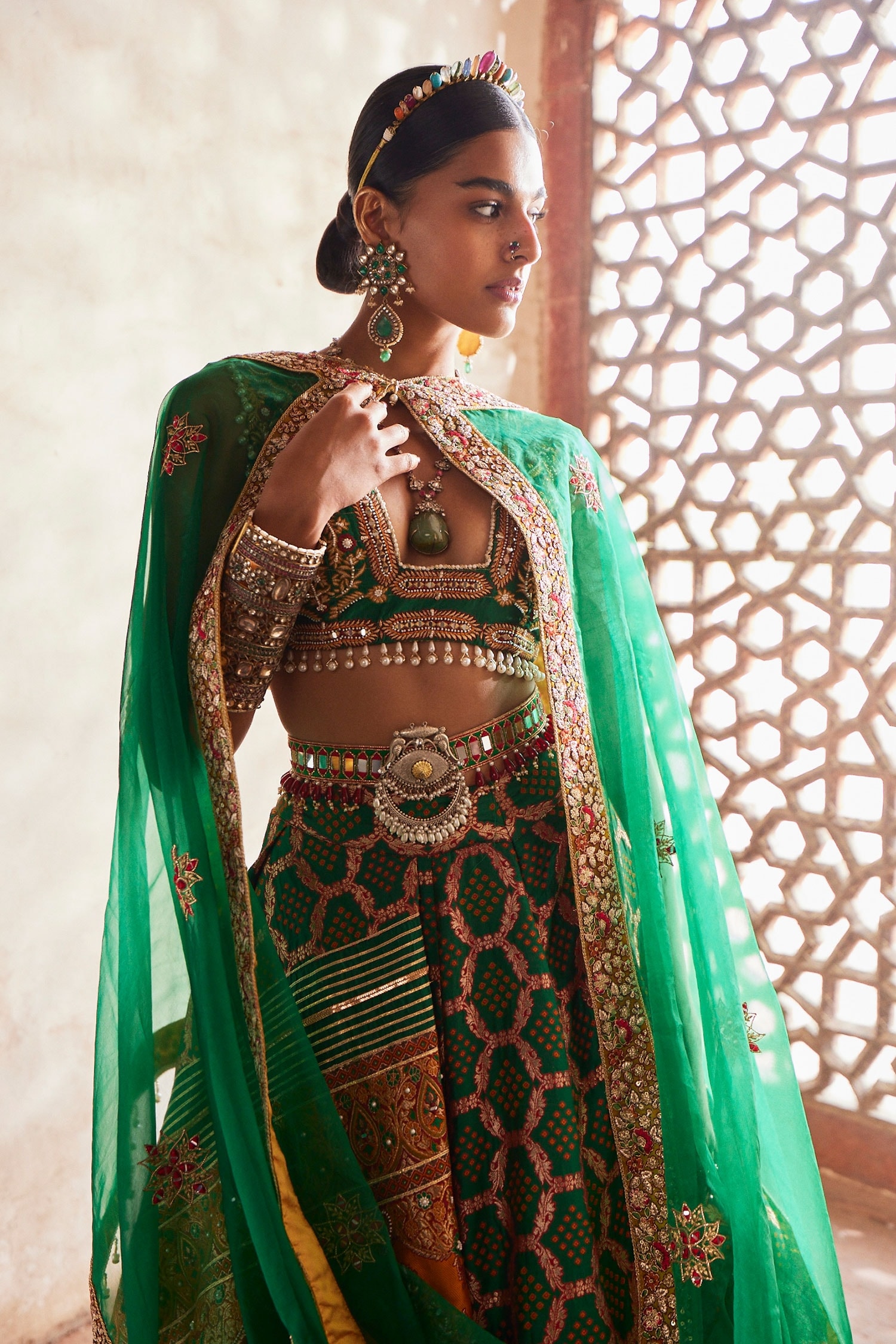 Sabyasachi Green Embroidered Work Traditional Party And Wedding Wear Women  Lehenga at Rs 1700 in Surat | ID: 21635543062