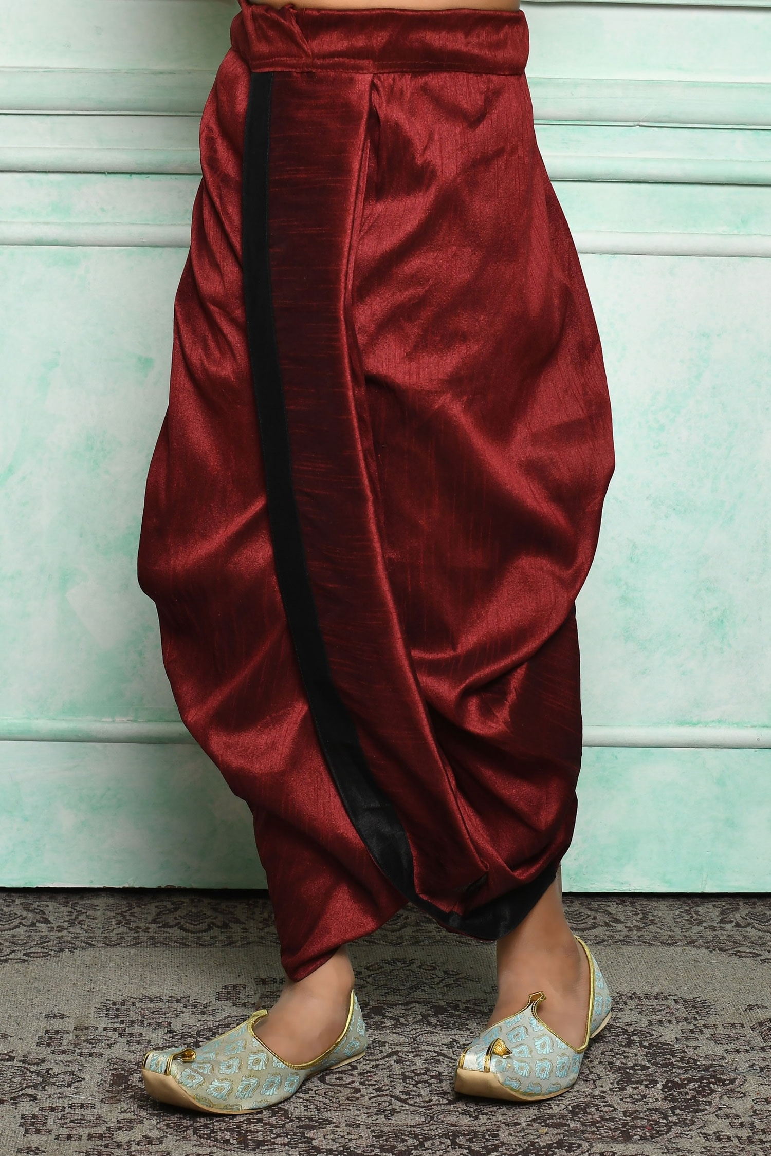 Buy Mens Cotton Art Silk Solid Cowl Design Patiala Style Dhoti Pant in  Blue VASMCDBU  Karmaplace