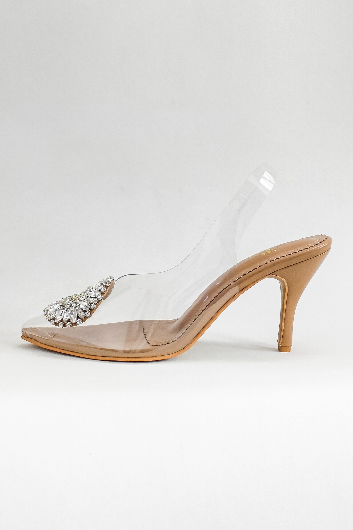 Clear heels 3.5 online inch