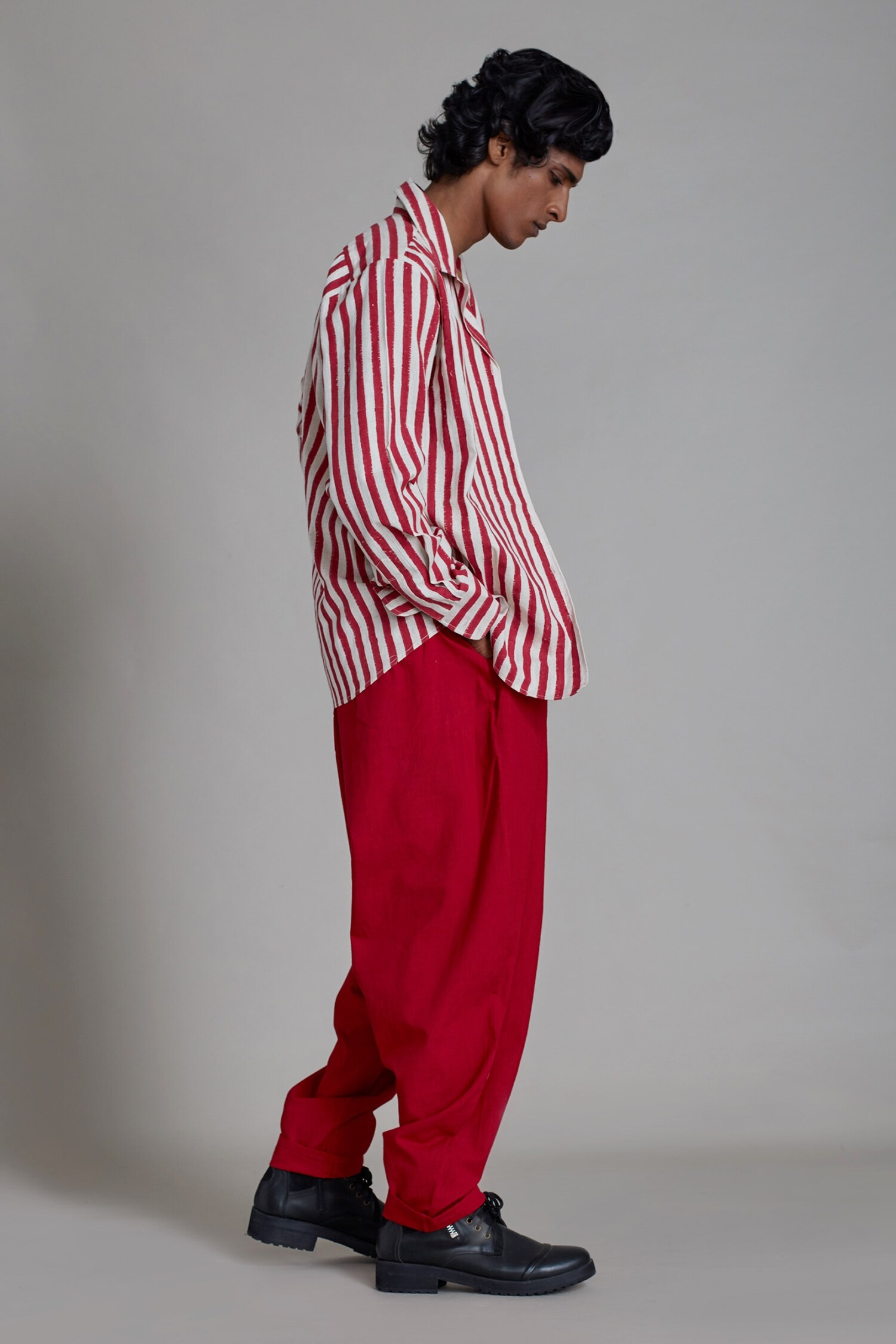Carhartt WIP Striped Trousers in Red  Lyst