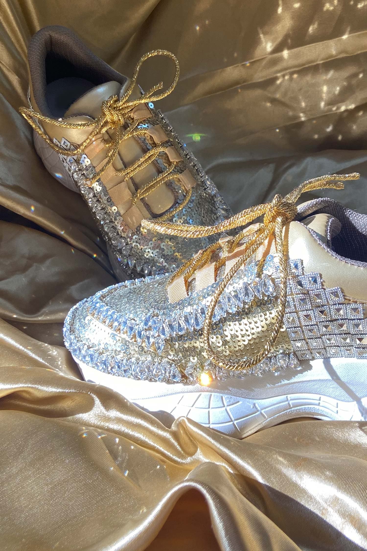 Muffin rhinestone sneakers deals