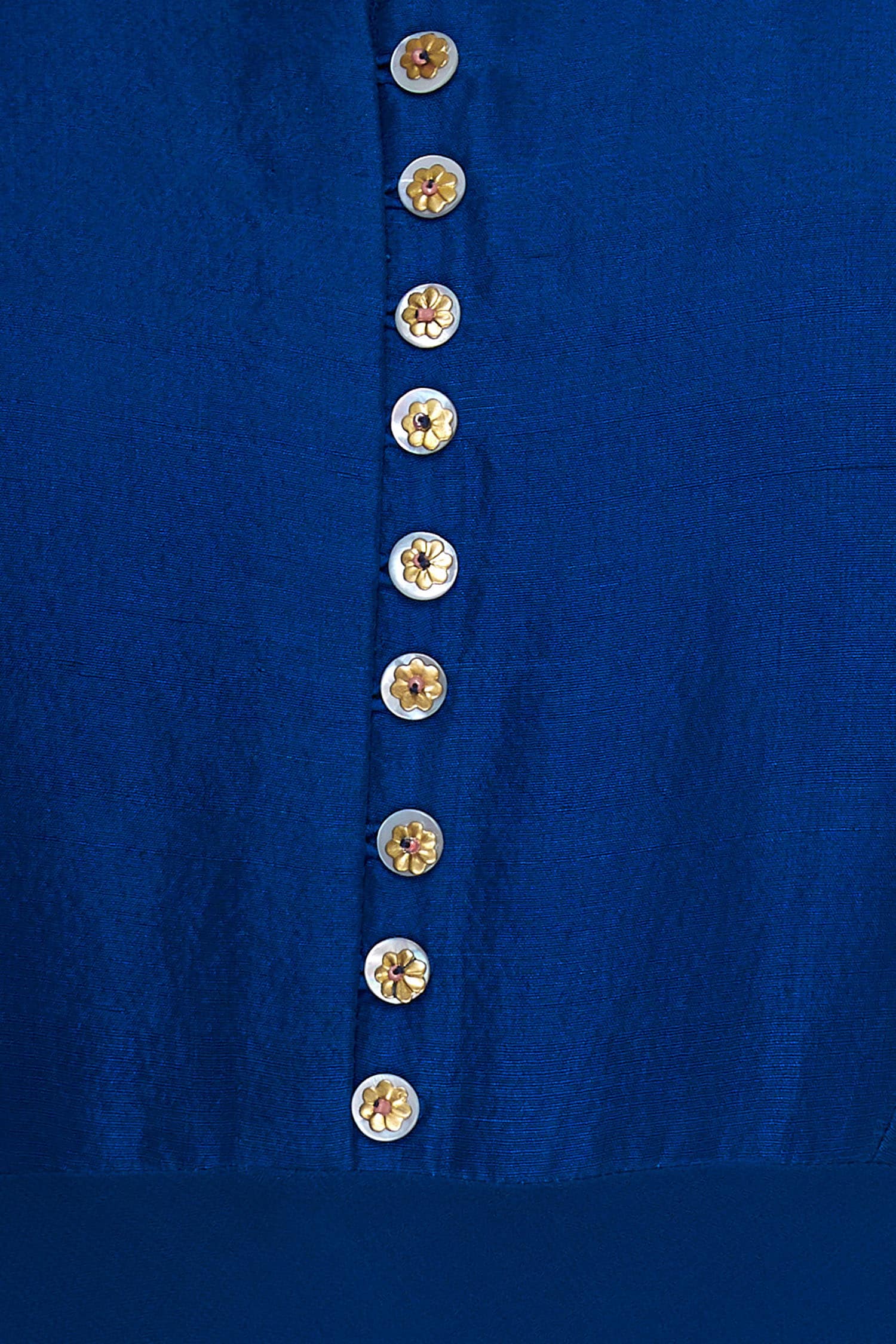 Buy Madsam Tinzin Blue Embroidered Anarkali Kurta Set With Dupatta ...