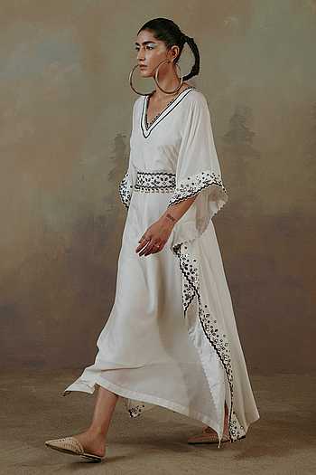 LAYAL KAFTAN WITH EMBROIDERY BELT