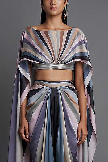 Terra Ombre Draped Pant Set